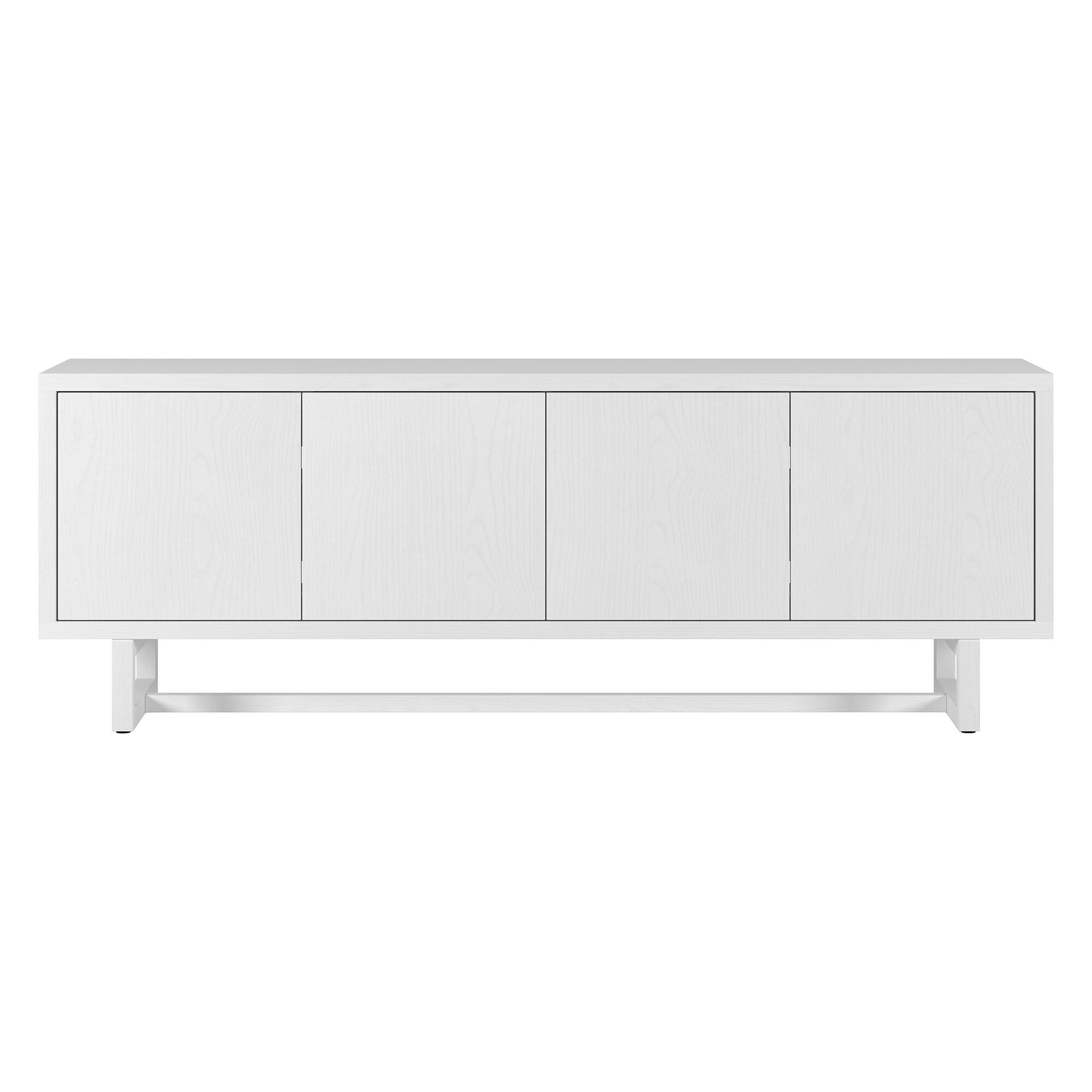 Evelyn&Zoe Cutler Rectangular TV Stand for TV's up to 75", White