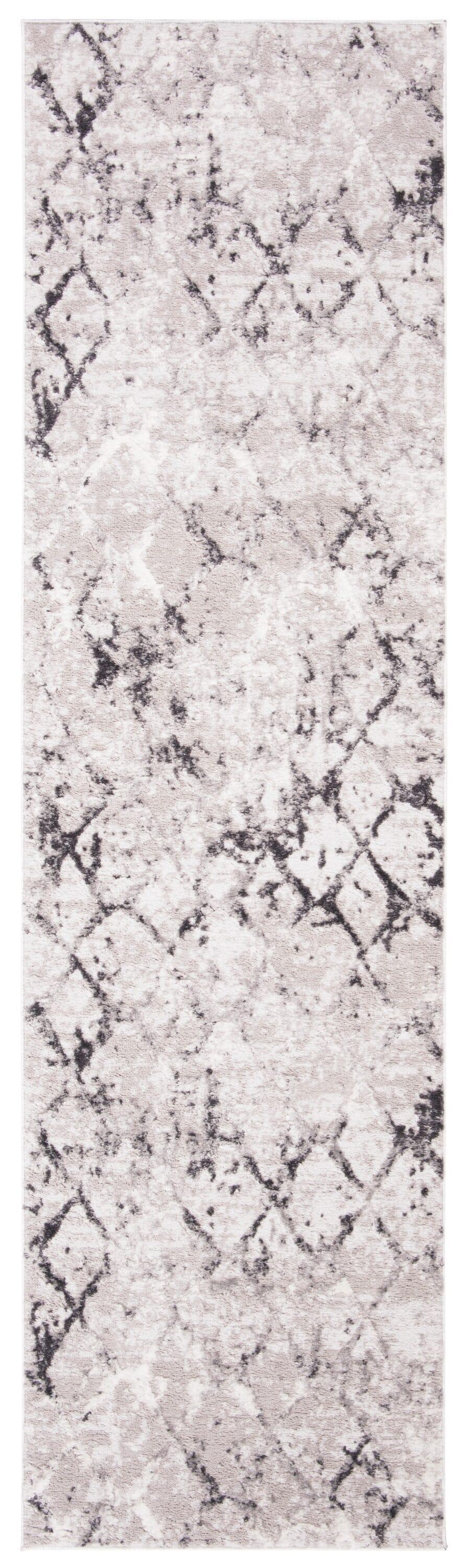 Amelia ALA783 Power Loomed Runner Rug  - Grey/Light Grey - 2'2"x20' - Safavieh.