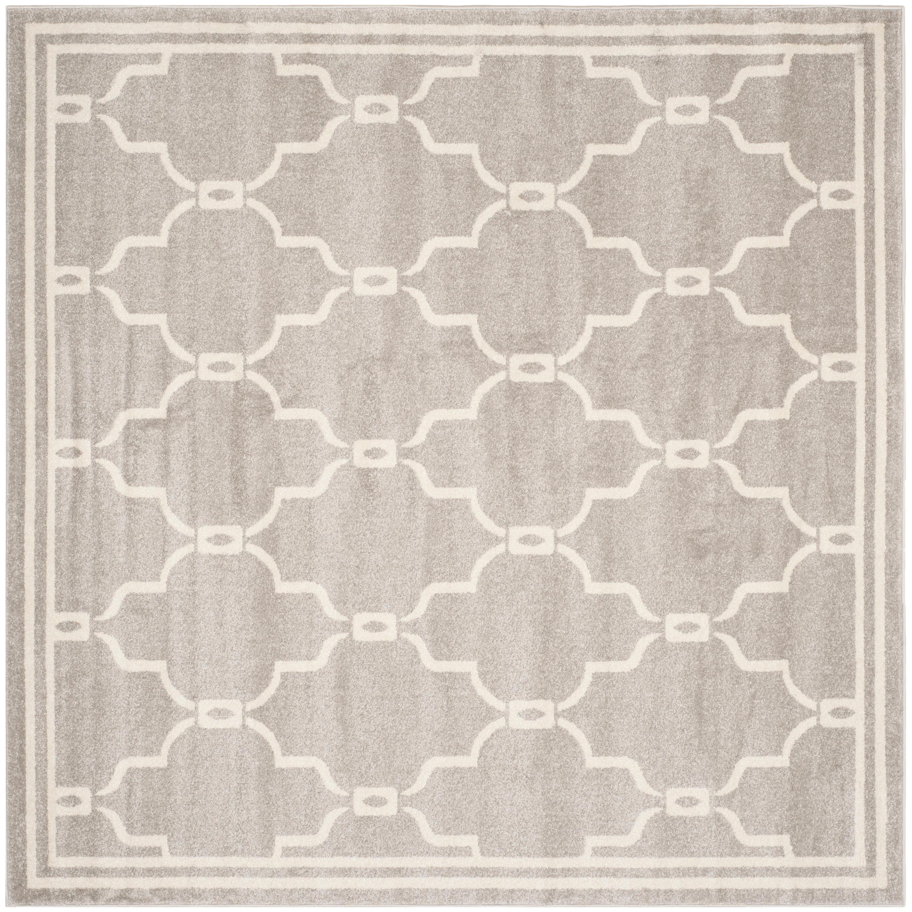 Amherst AMT414 Power Loomed Indoor Area Rug - Light Grey/Ivory - 9'x9' - Safavieh