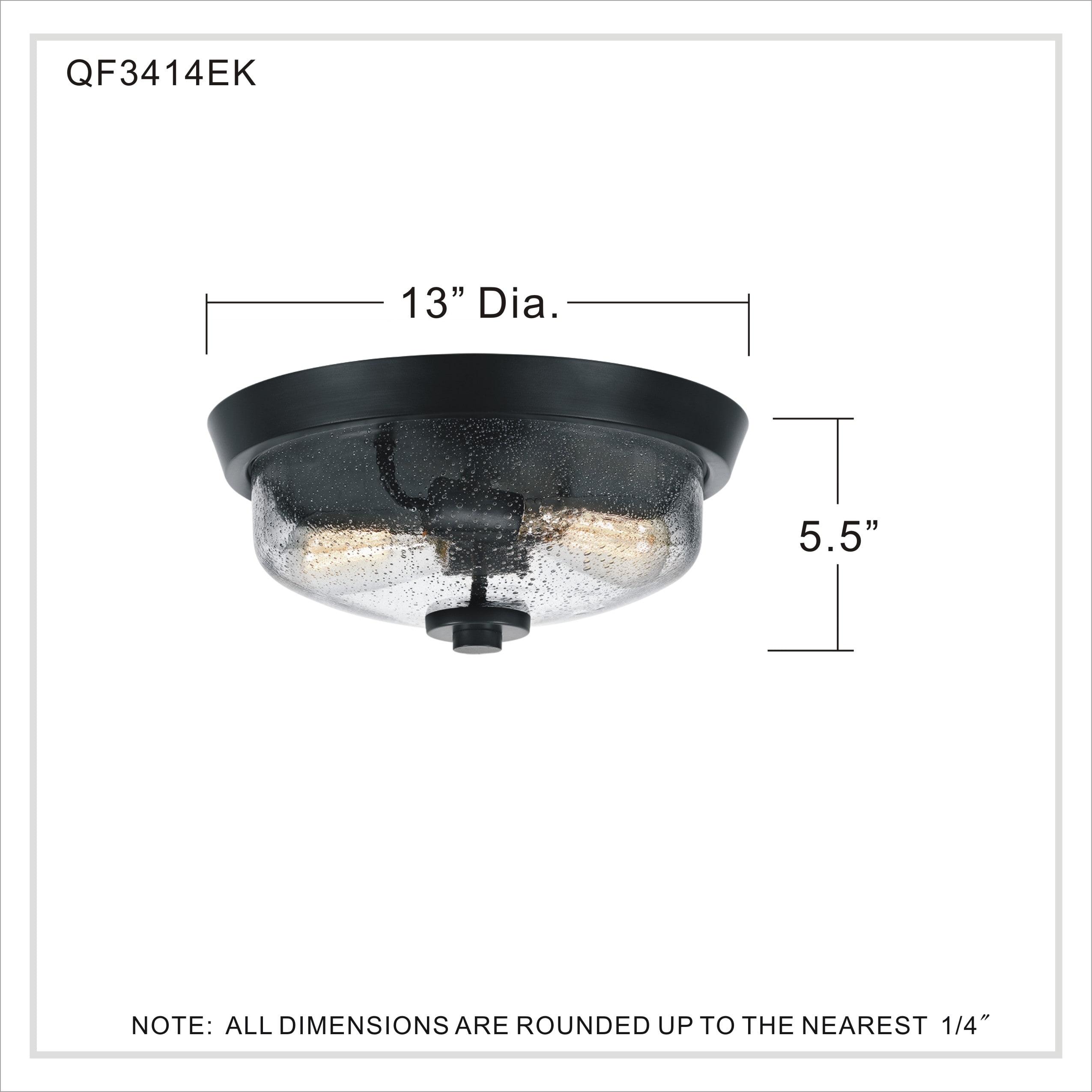 Quoizel Lighting Radius 2 - Light Flush Mount in  Earth Black