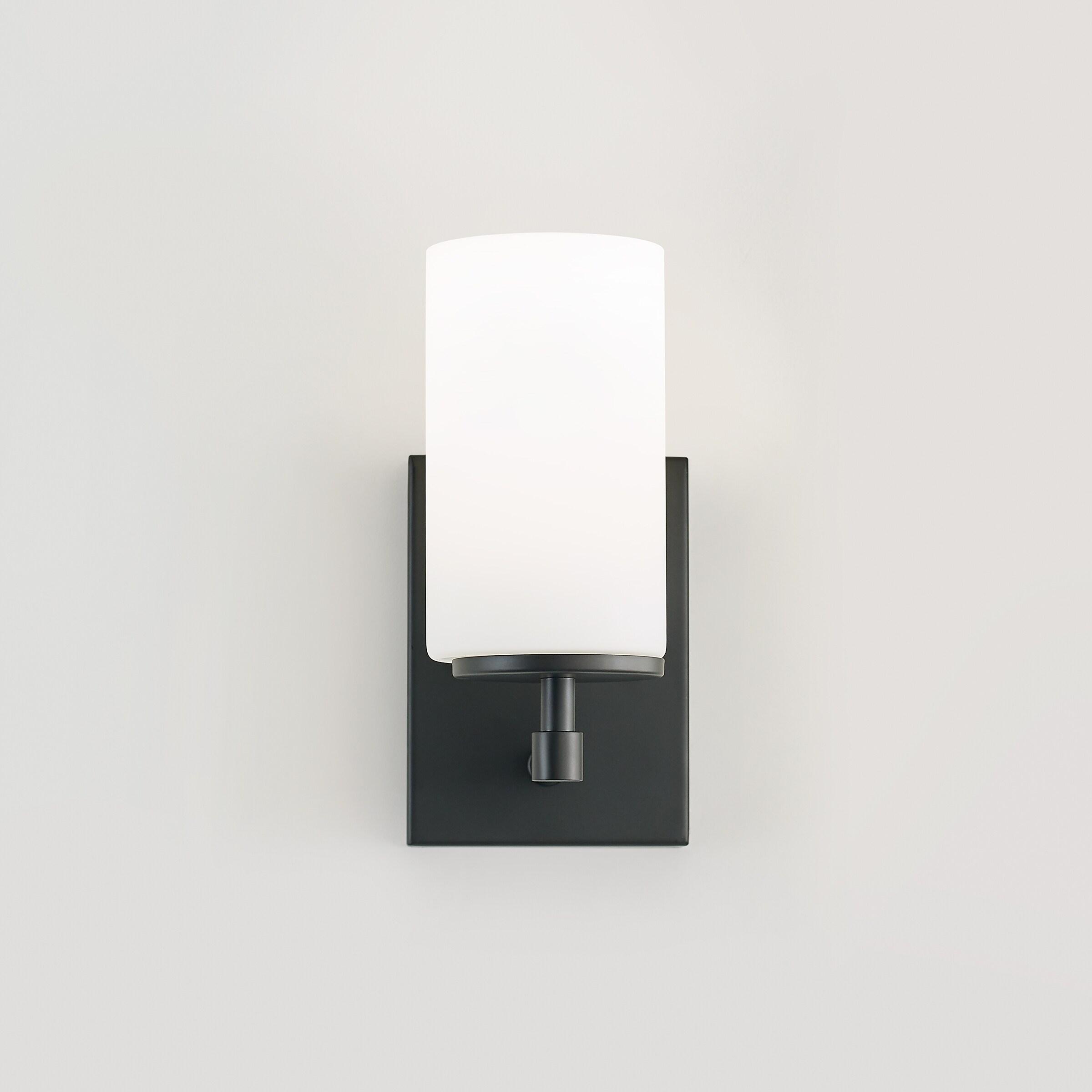 Generation Lighting 1-Light Alturas Contemporary Bath Fixture Wall Lamp Midnight Black 4124601-112 | Bathroom Light Fixture for Home Decor | Wall Sconce Vanity Light Fixture and Bathroom Accessory