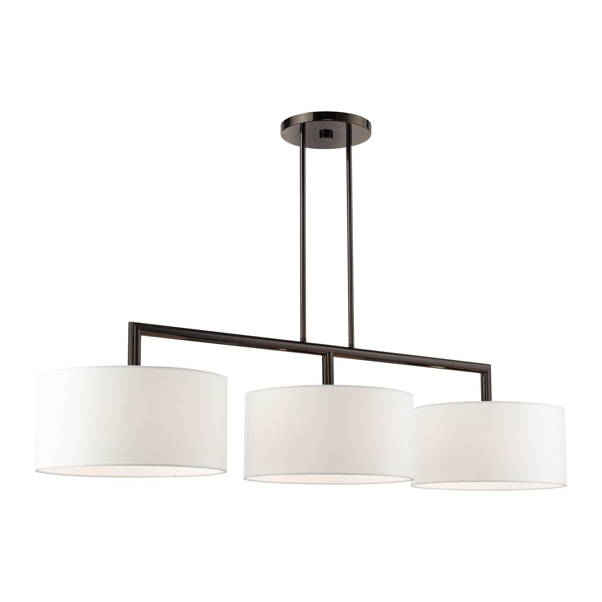 Livex Lighting Meridian 3 - Light Chandelier in  Black Chrome