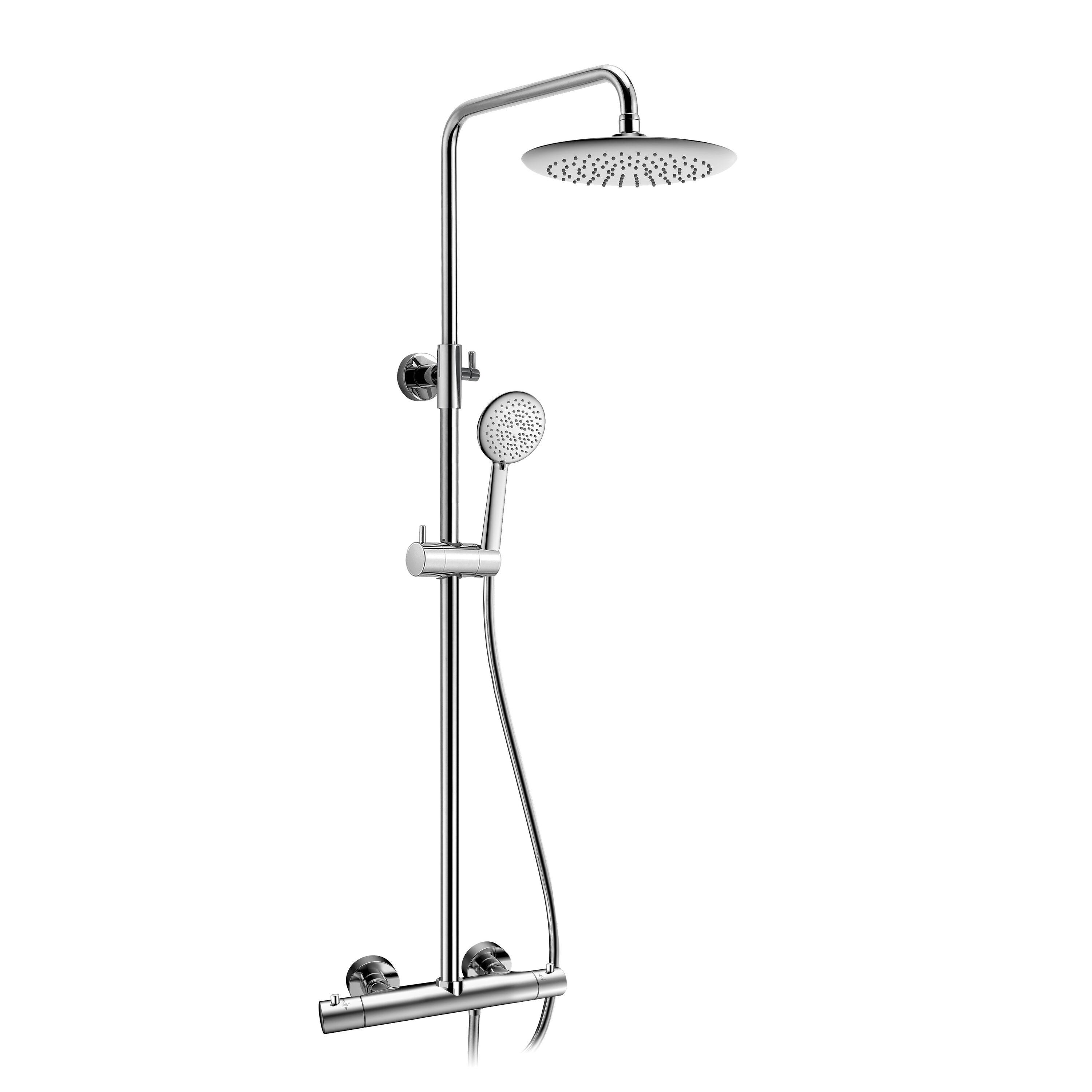 Heavy Rainfall Stainless Steel Shower Bar with Hand Sprayer