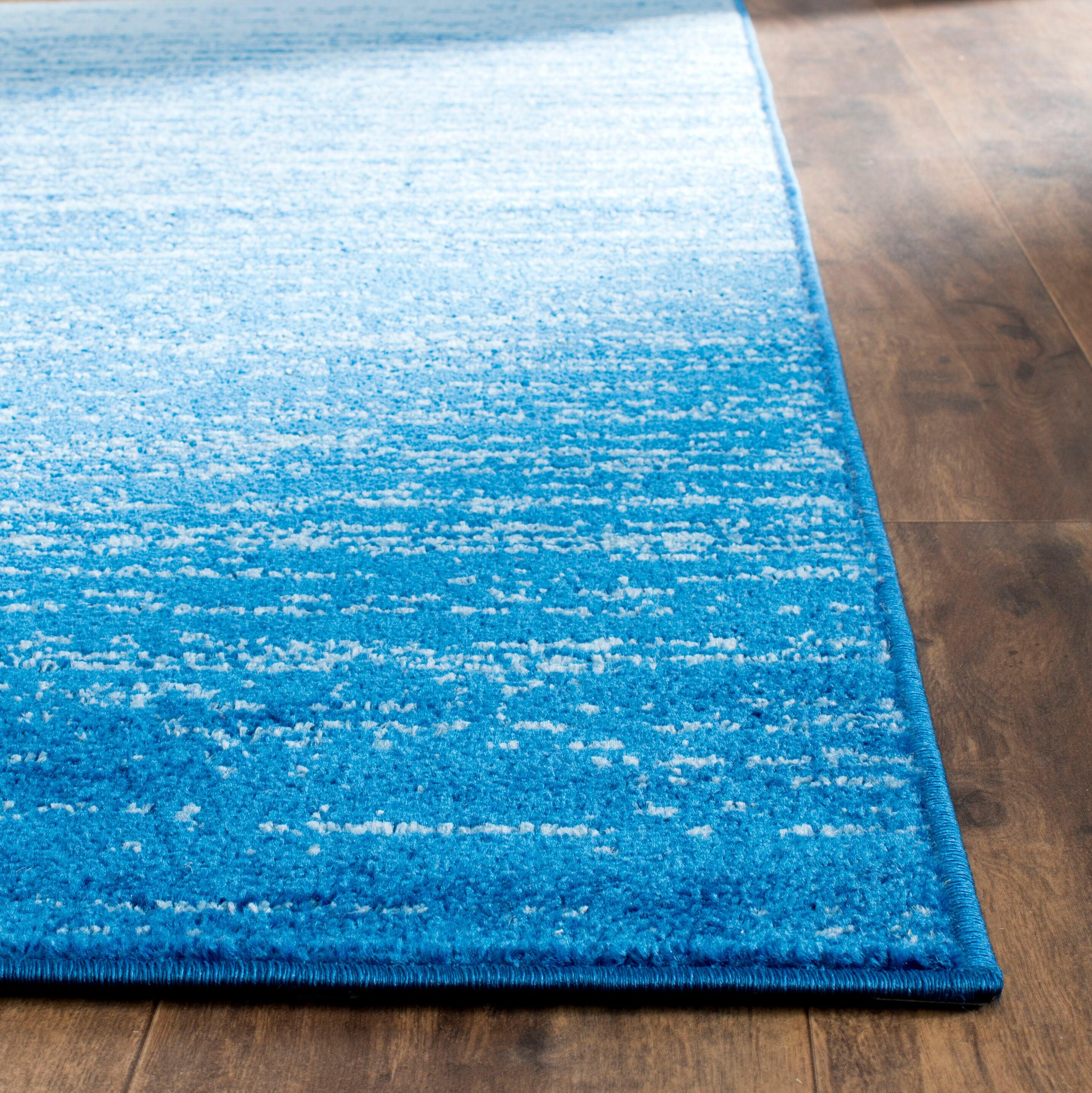 SAFAVIEH Adirondack Esmond Striped Area Rug, Light Blue/Dark Blue, 6' x 9'