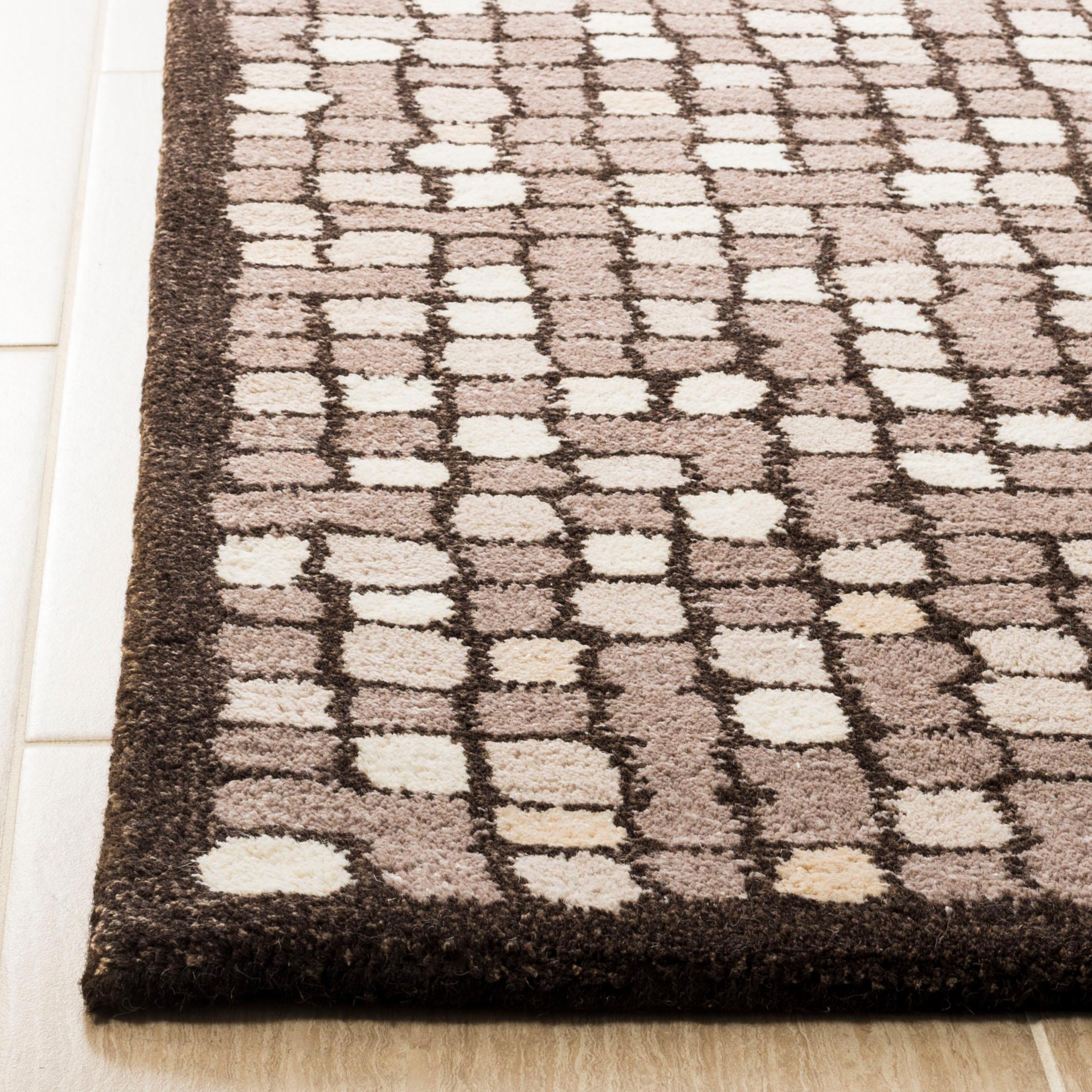 Martha Stewart Mosaic - MSR3623 - Indoor Hand Tufted Area Rugs - Wampum Purple - 5'x8'