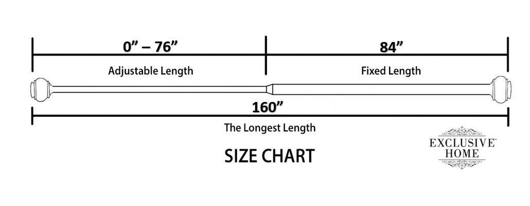 Amalgamated Textiles EXCLUSIVE HOME Crystal Ball 1" Curtain Rod and Finial Set