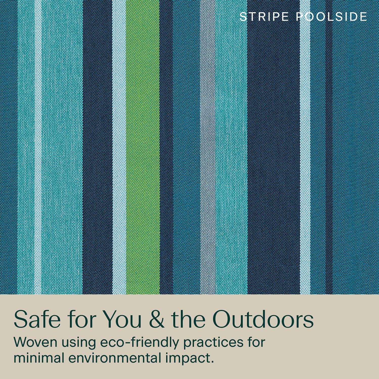 Honeycomb Outdoor Chaise Lounge Cushion - Stripe Poolside