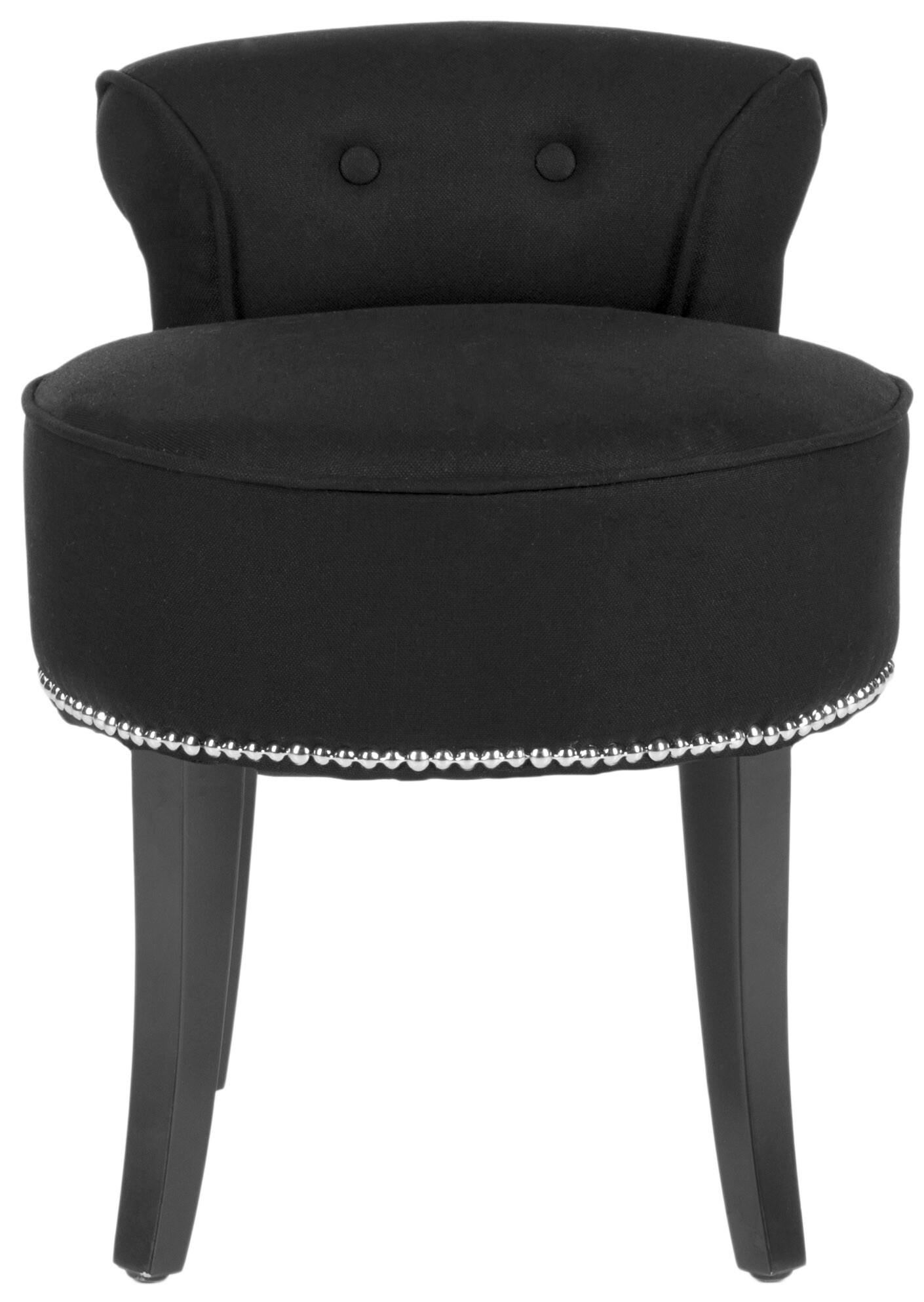 Georgia Vanity Stool - Black - Safavieh
