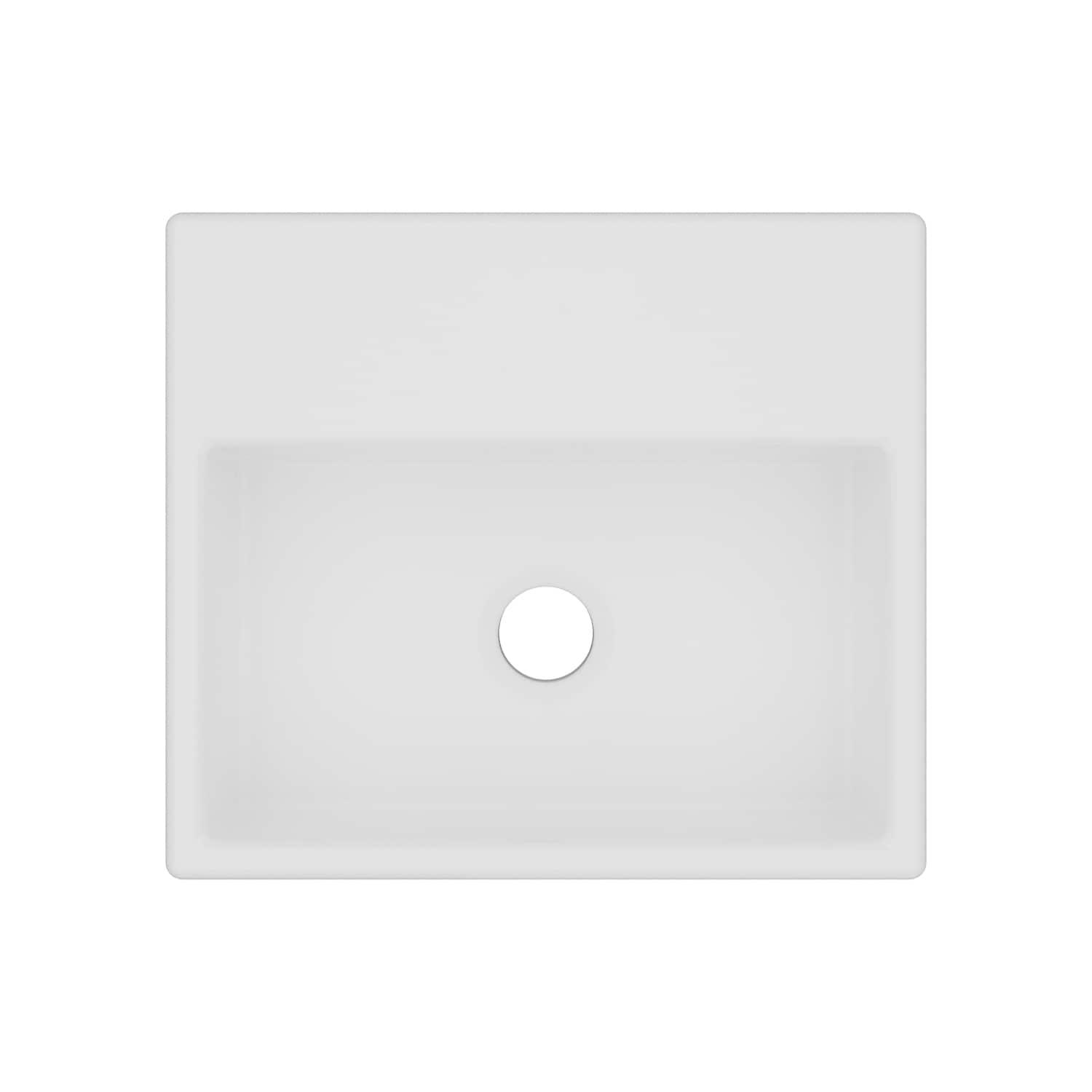 WS Bath Collections Quattro 11.2'' Ceramic Rectangular Bathroom Sink