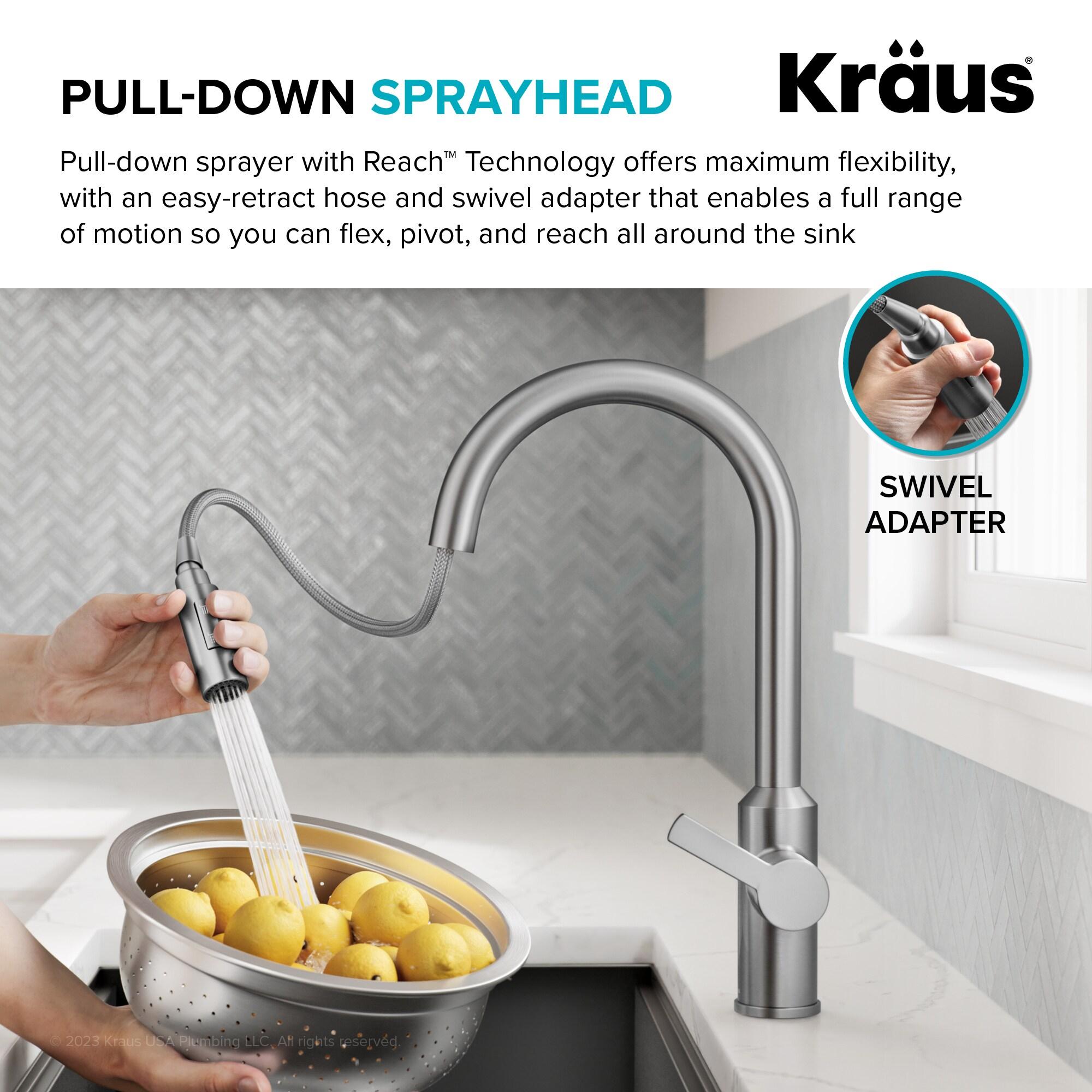 KRAUS Oletto Touchless Sensor Pull-Down Single Handle Kitchen Faucet