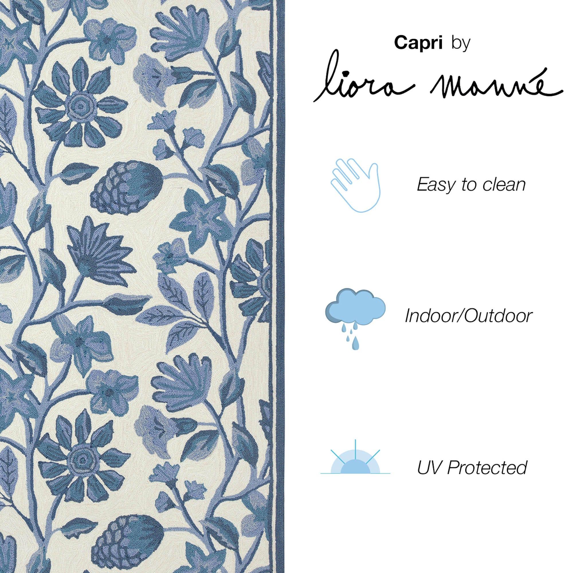 Liora Manne Calais Solid Indoor/Outdoor Rug Charcoal 5' x 7'6"