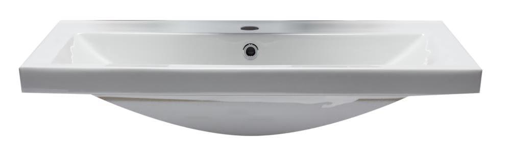 31.5'' L Drop-In Single Bowl Ceramic Kitchen Sink