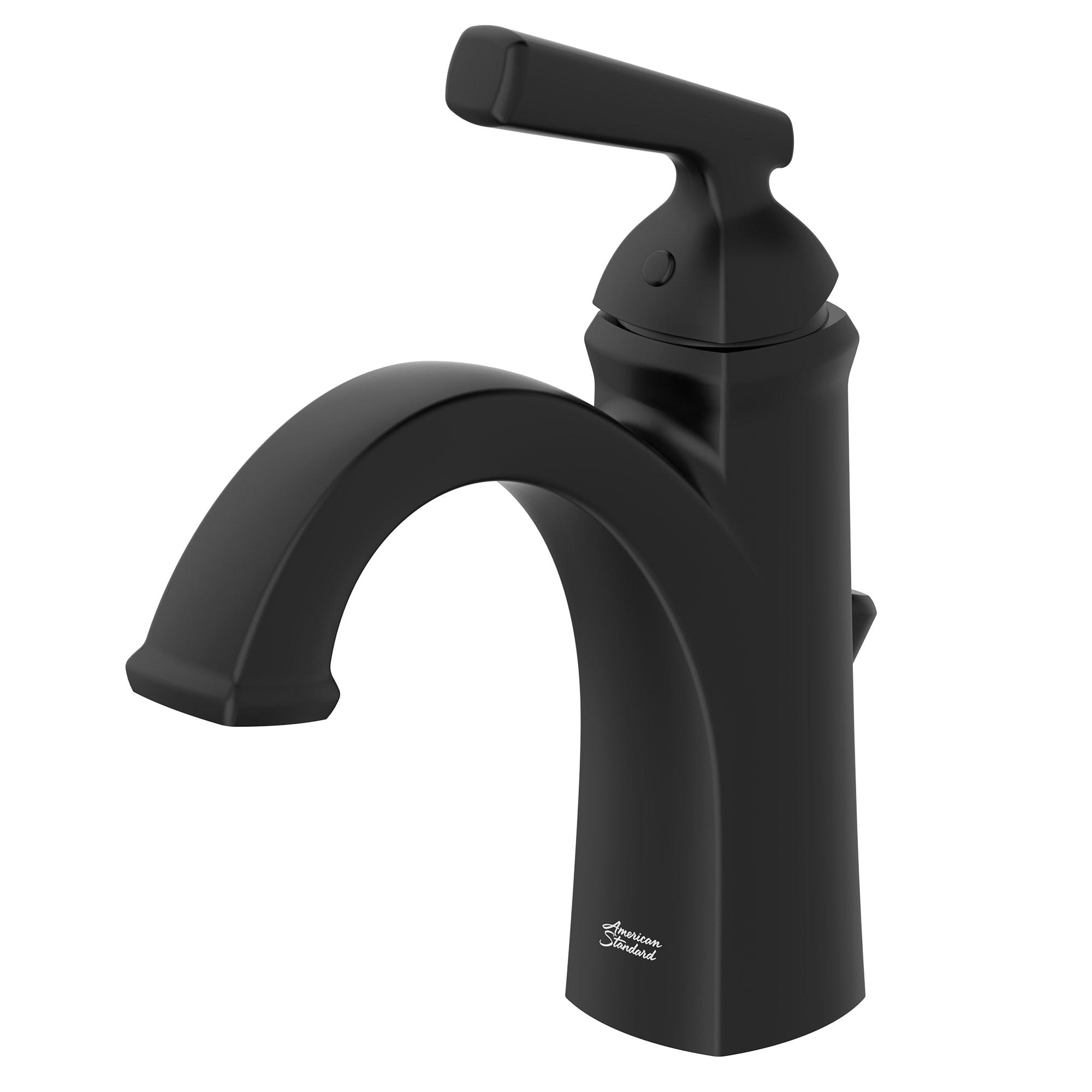 Matte Black Brass Single Hole Bathroom Faucet