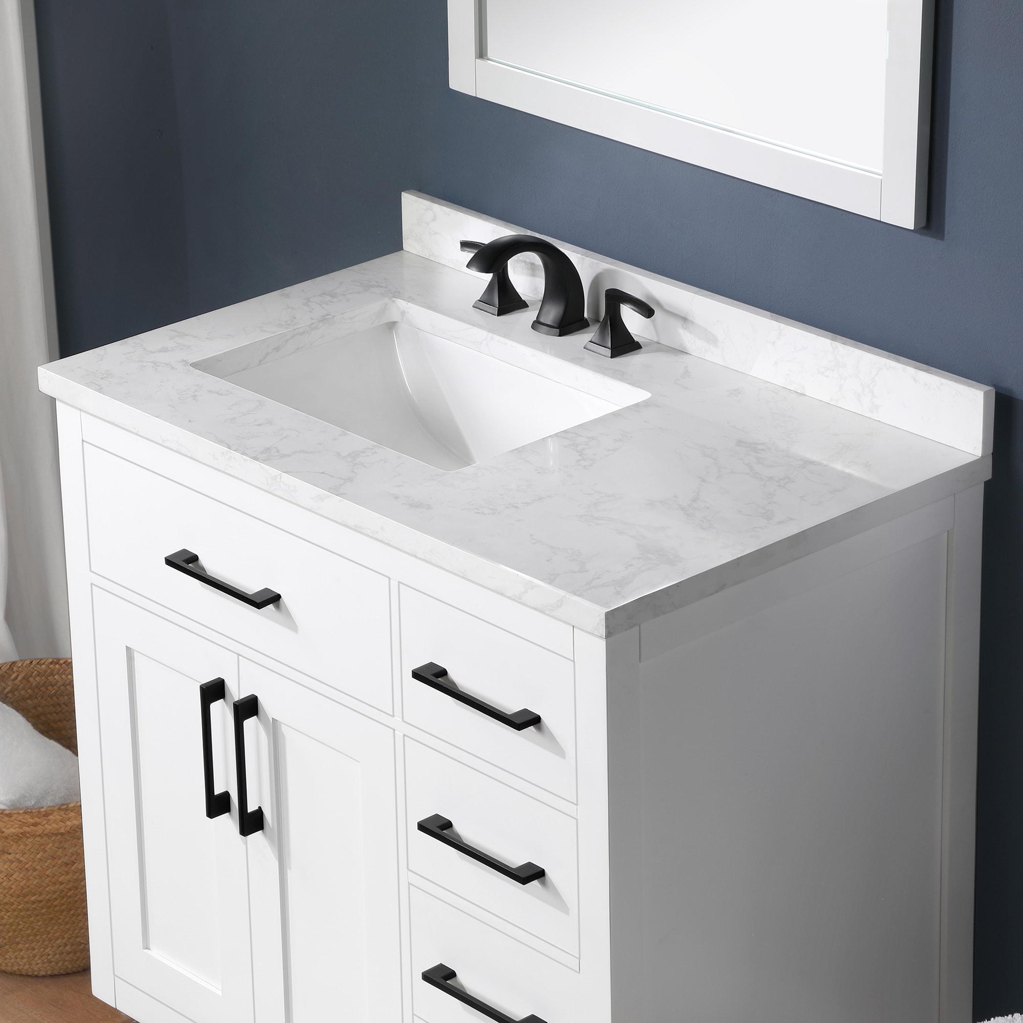 OVE Decors Athea 36 in. W Bath Vanity with Premium Countertop and Power Bar