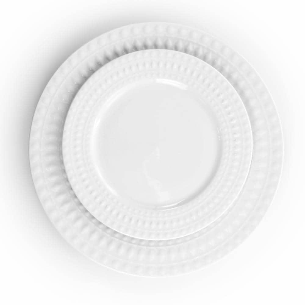 Elama Cara 16 Piece Porcelain China Dinnerware Set - Service for 4