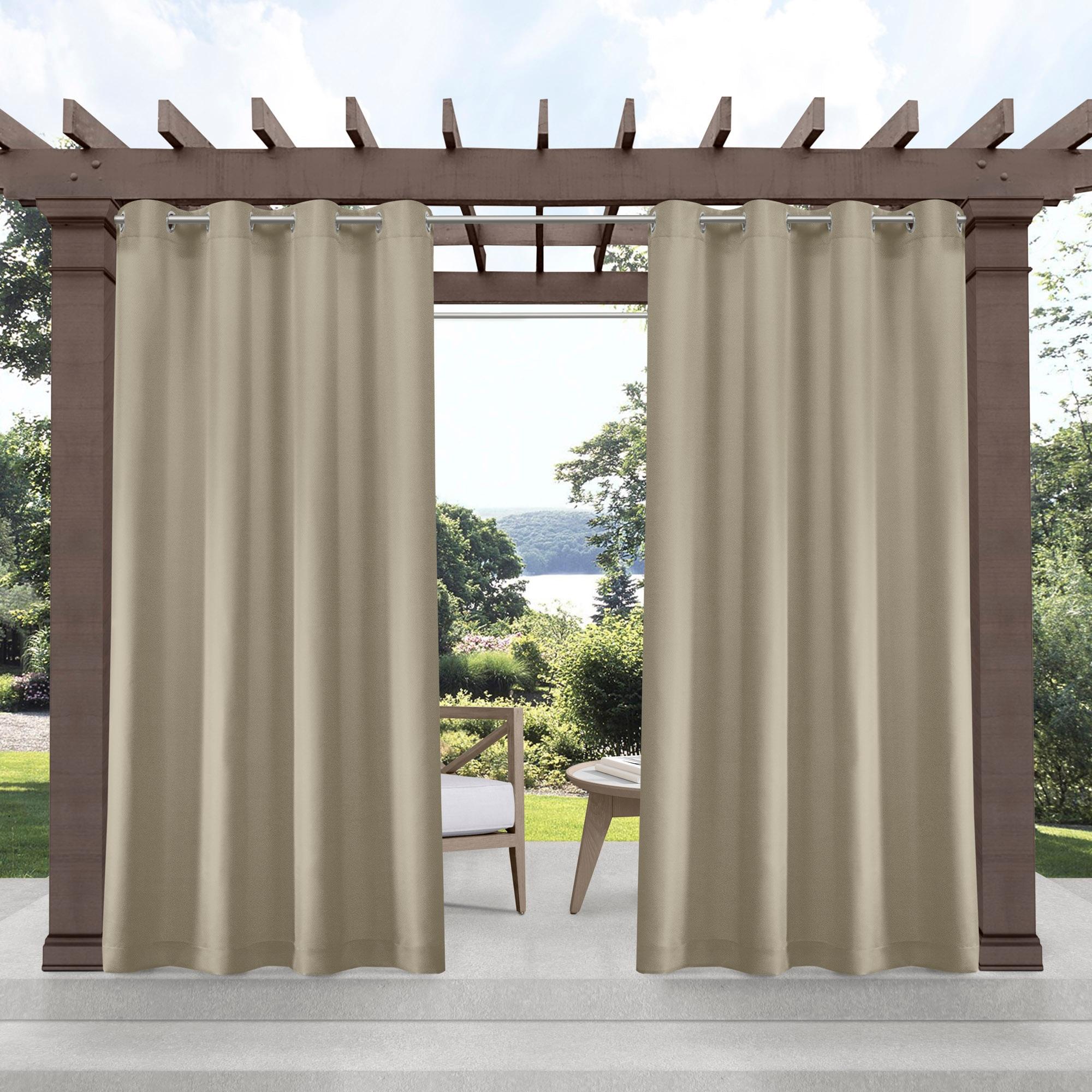 Cabana Solid Heavyweight Indoor Outdoor Curtains