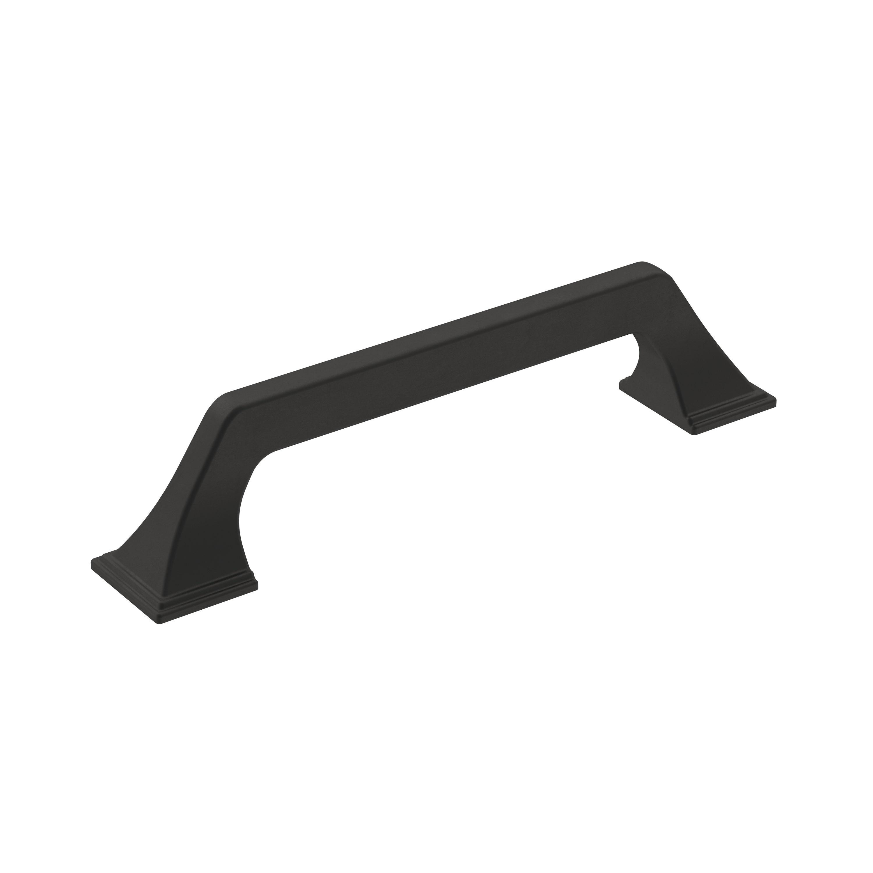 Amerock Exceed 5-1/16 inch (128mm) Center-to-Center Matte Black Cabinet Pull