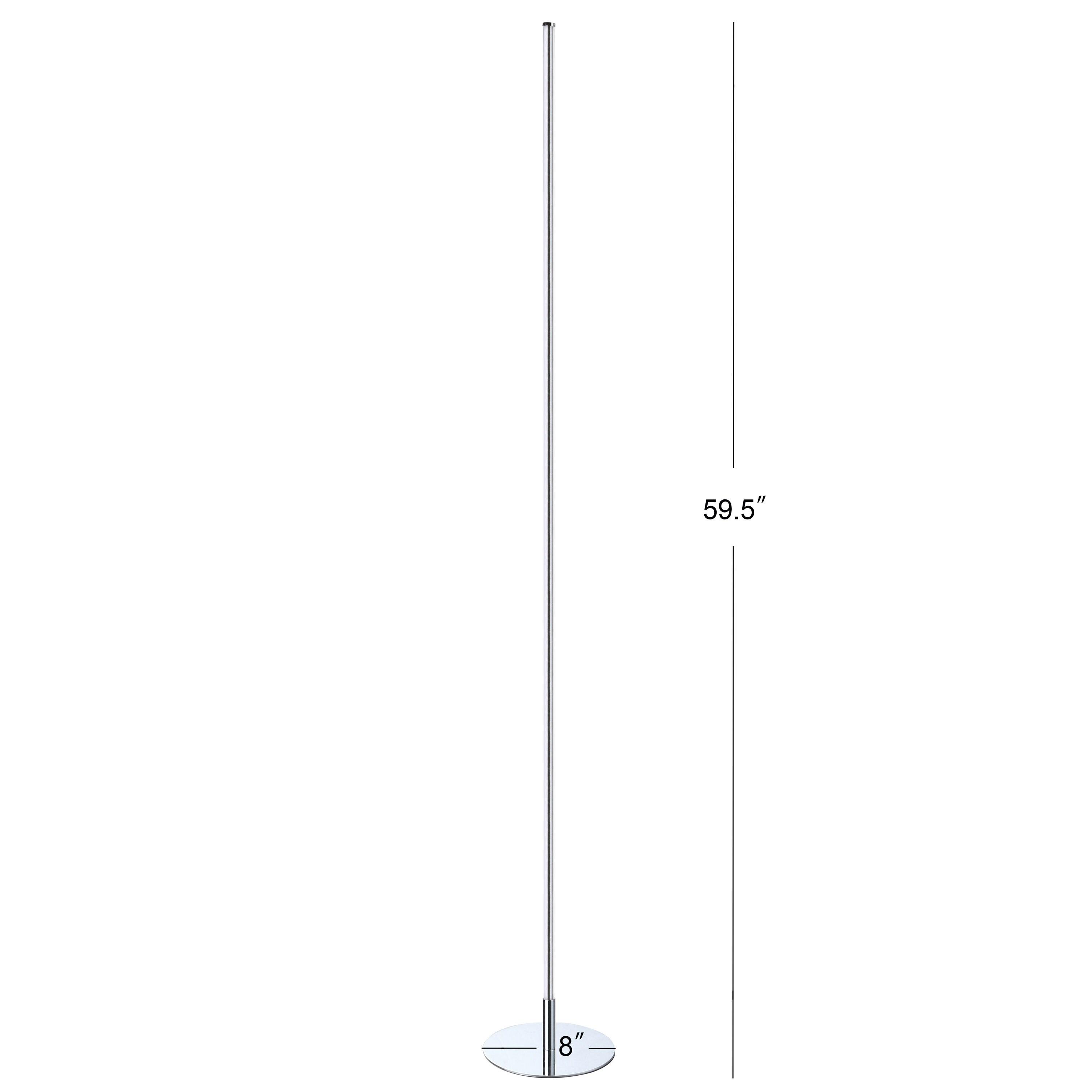 Iris 59.5 in. Chrome Integrated LED Floor Lamp