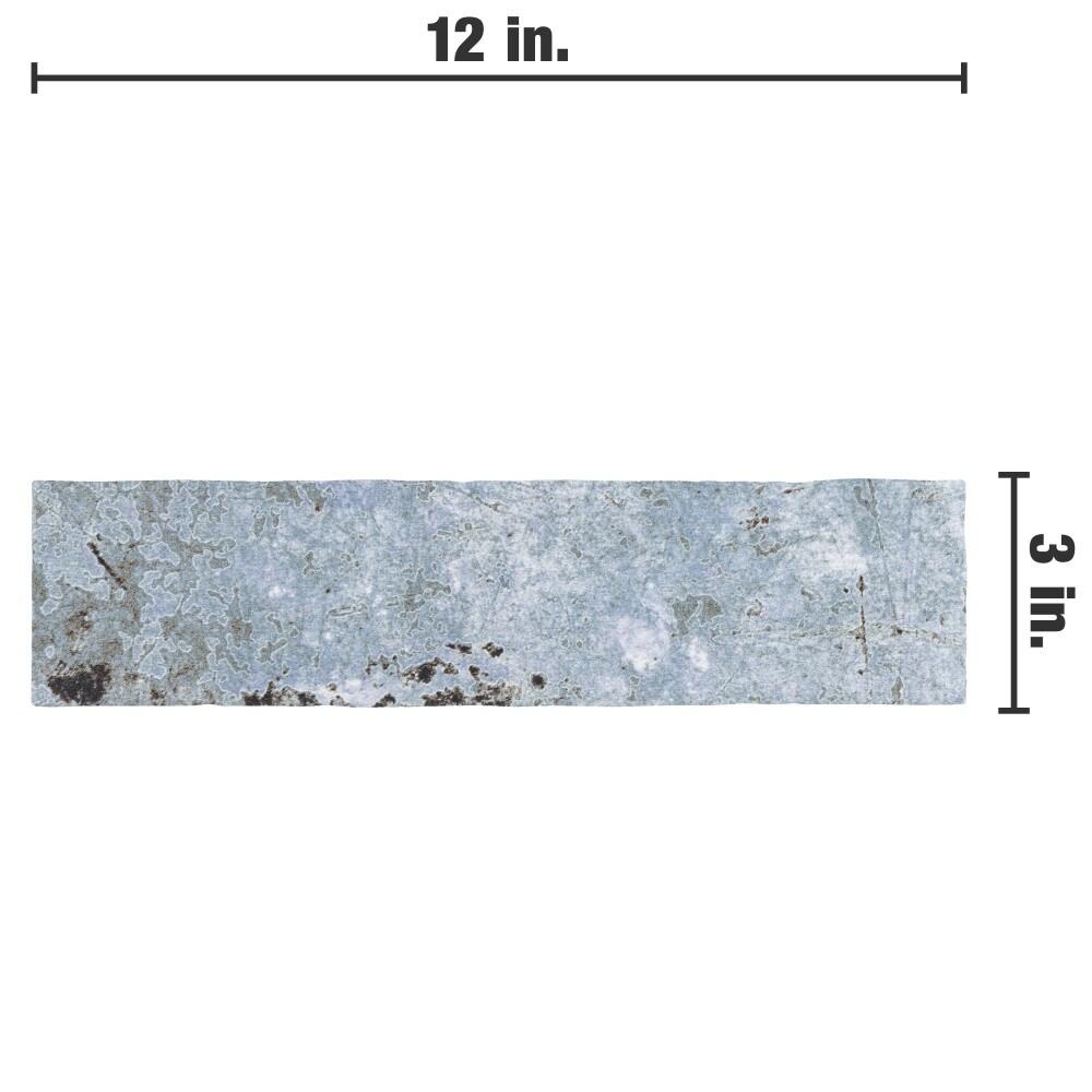 London 3" x 12" Porcelain Brick Look Subway Wall Tile