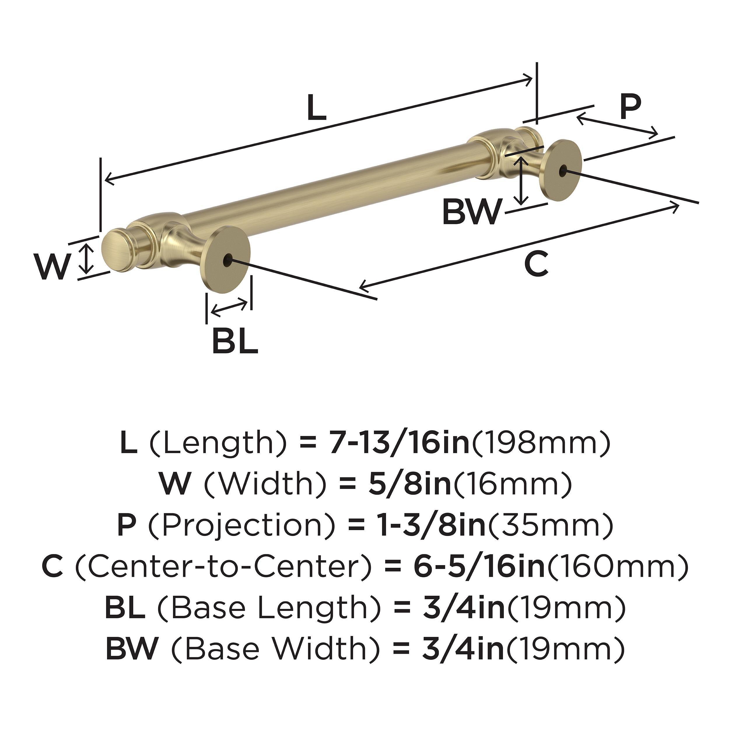 Winsome 6-5/16 in (160 mm) Center-to-Center Cabinet Pull