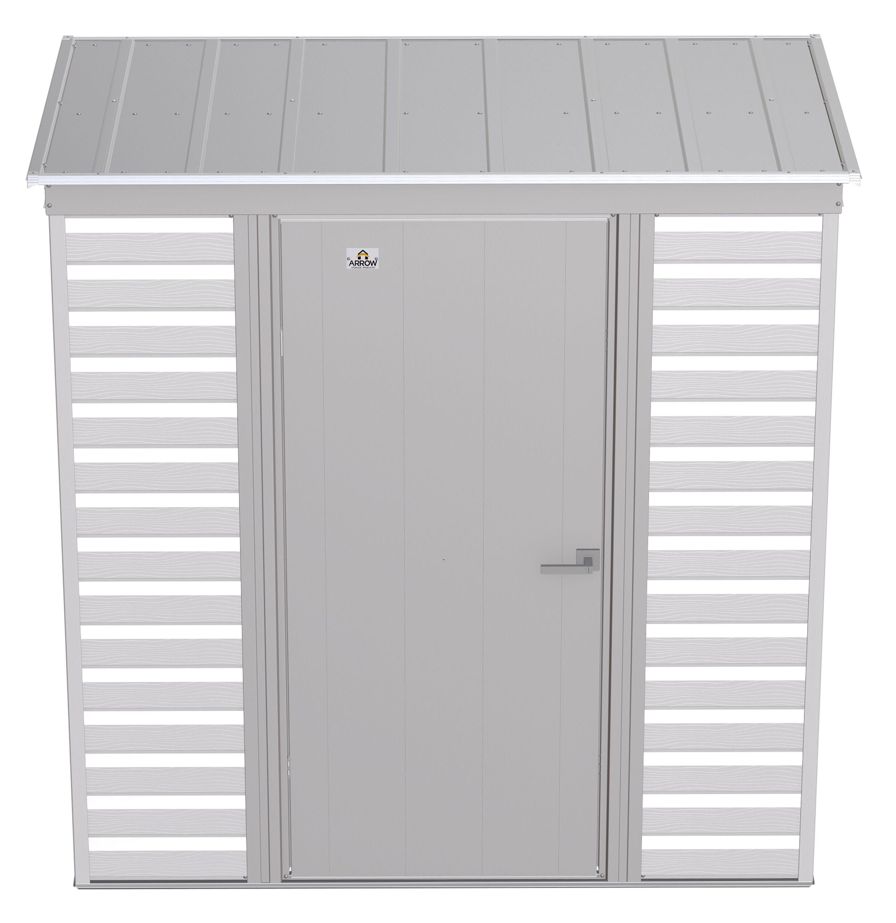 6 ft. W x 4 ft. D Steel Horizontal Storage Shed