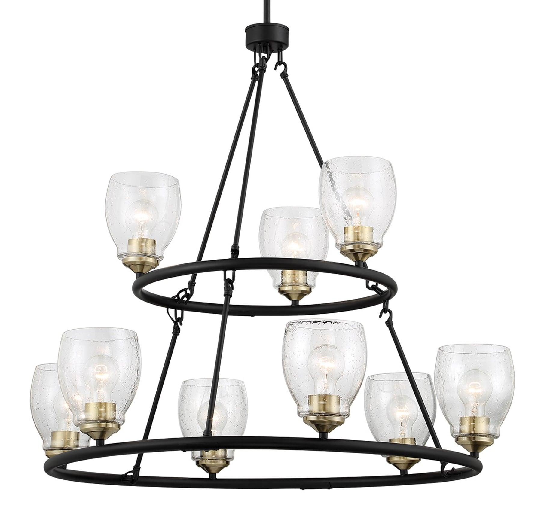 9 Light Chandelier In 31-Coal/Stained Brass Finish    -Traditional Installation Minka Lavery 2439-878