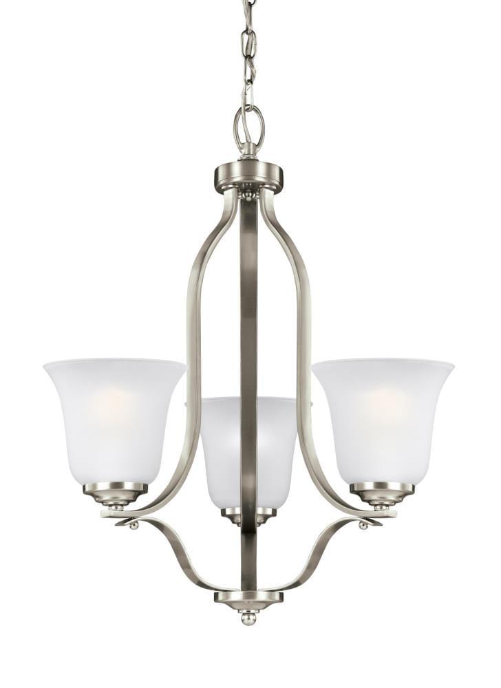 LeCeleBee Generation - Transitional Three Light Chandelier from Seagull-Emmons Collection in Pewter, Silver Finish, Brushed Nickel, Height: 22. 50 inches W...