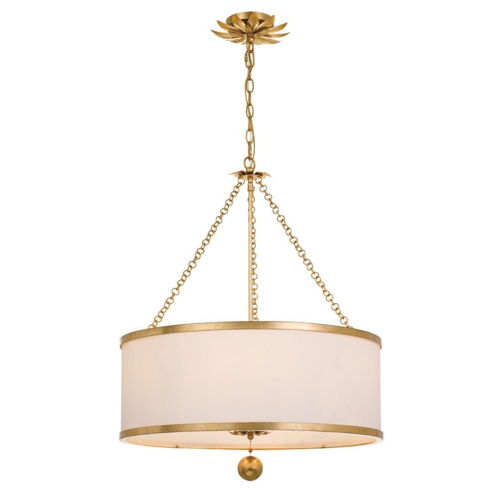 Six Light Chandelier-Antique Gold Finish    -Traditional Installation Crystorama Lighting 518-Ga