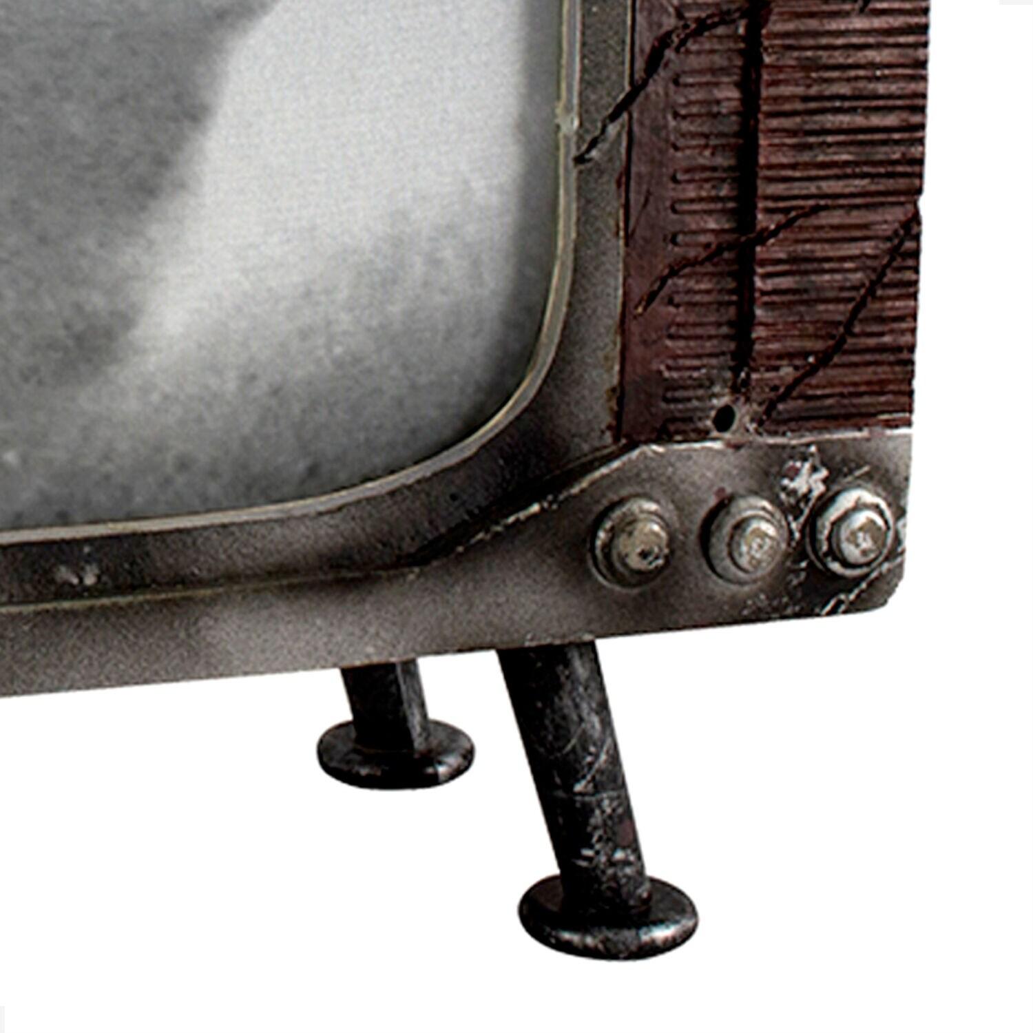 Haunted Hill Farm 11.8" H 4.7 lbs Haunted TV Animatronic White LED lights, Halloween Decor, HHHAUNTTV-1FLSA