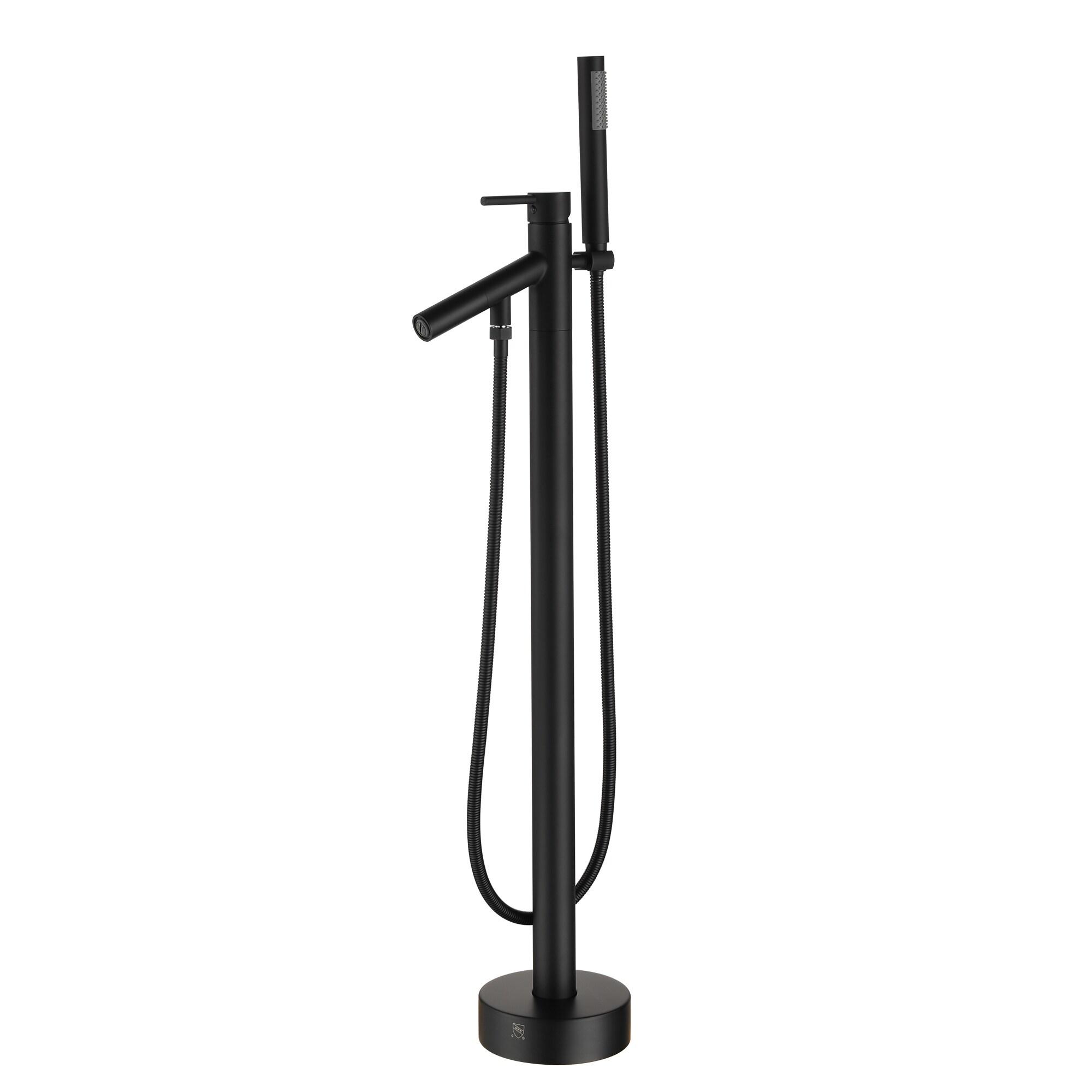 Single Handle Free Standing Bathtub Faucet with Diverter and Handshower