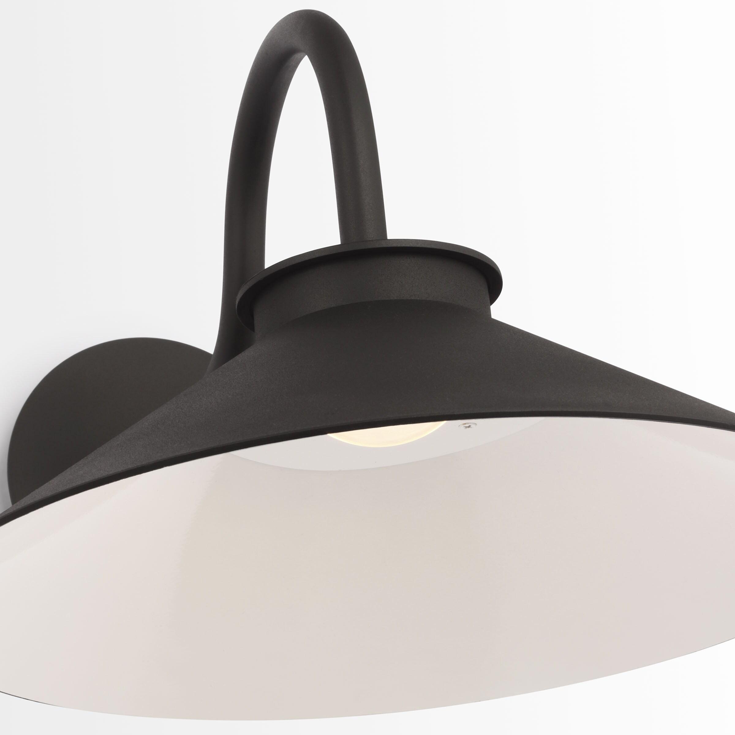 Generation Lighting Modern Barn Light 11.375-in H Black Hardwired Dark Sky Integrated LED Outdoor Wall Light