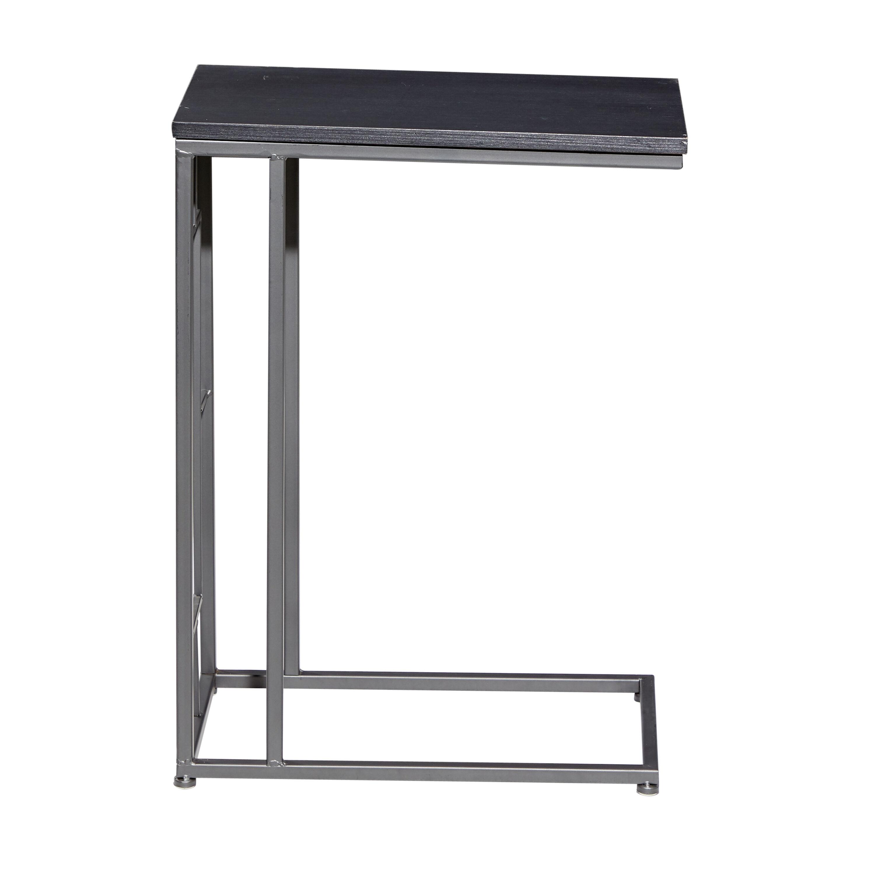 Contemporary Iron and Wood Accent Table Dark Gray - Olivia & May