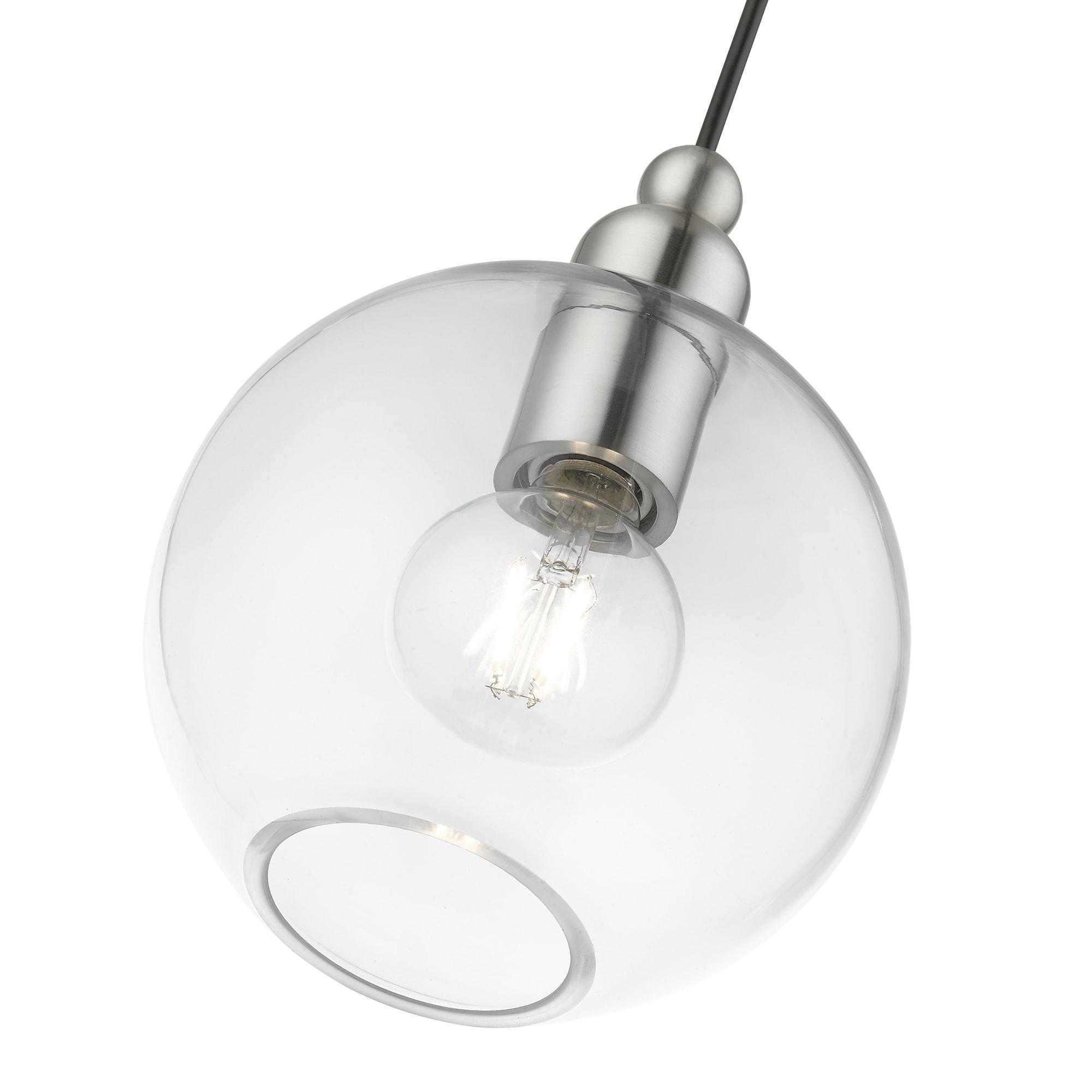 Livex Lighting Downtown 1 - Light Pendant in  Brushed Nickel