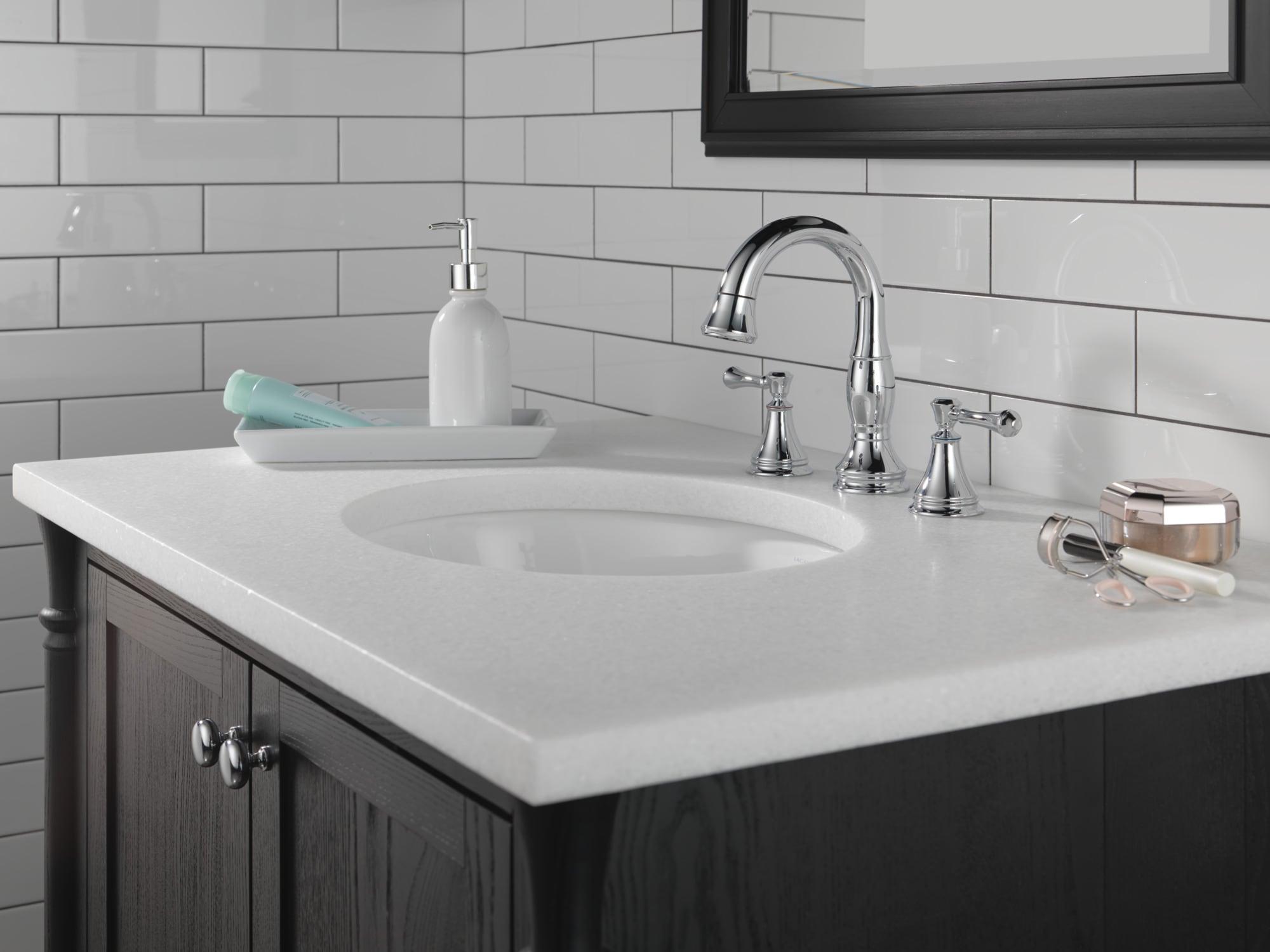 Cassidy Widespread Bathroom Faucet 3 Hole, 2-handle Bathroom Sink Faucet with Drain Assembly