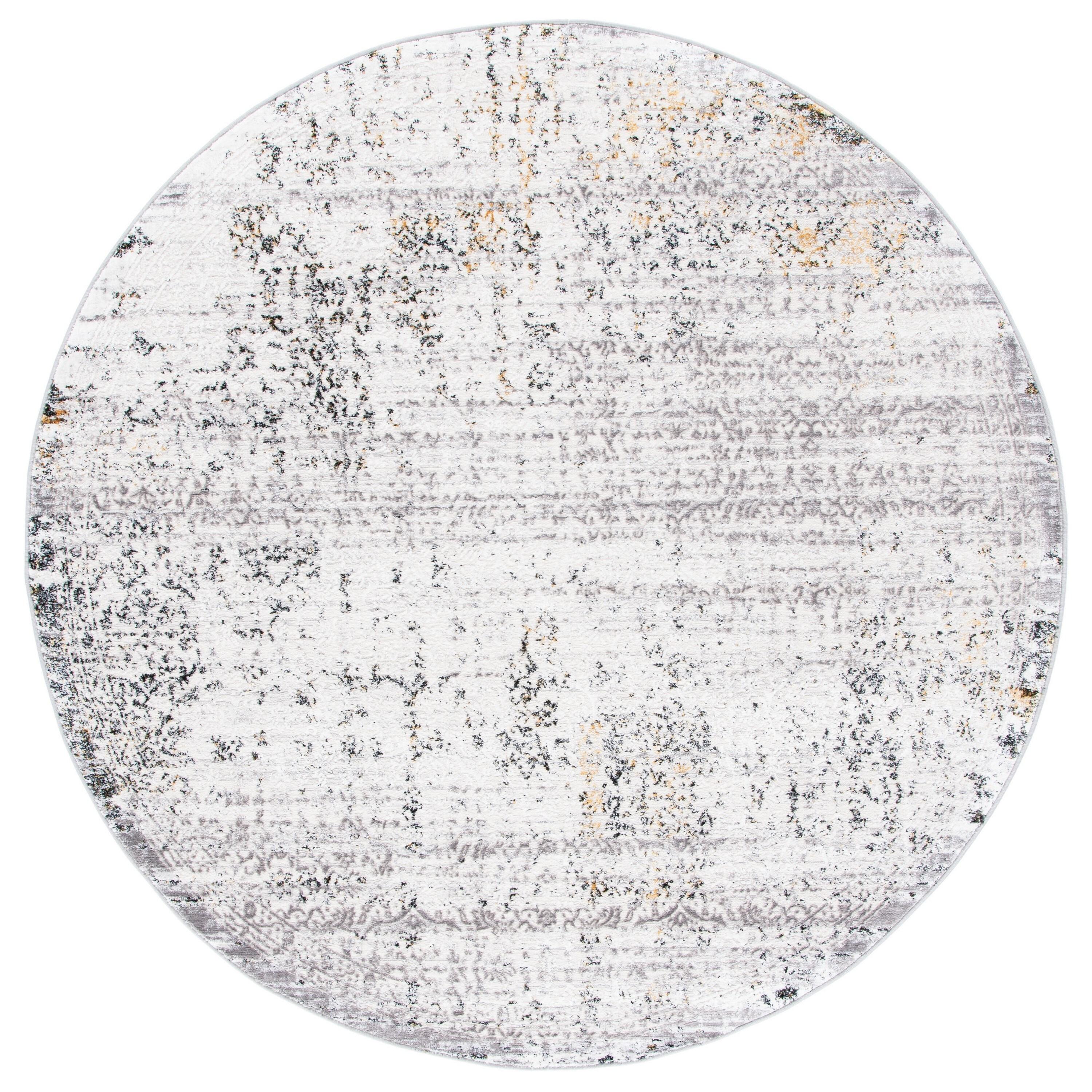 Amelia ALA239 Power Loomed Area Rug - Grey/Ivory - 6'7" round - Safavieh.