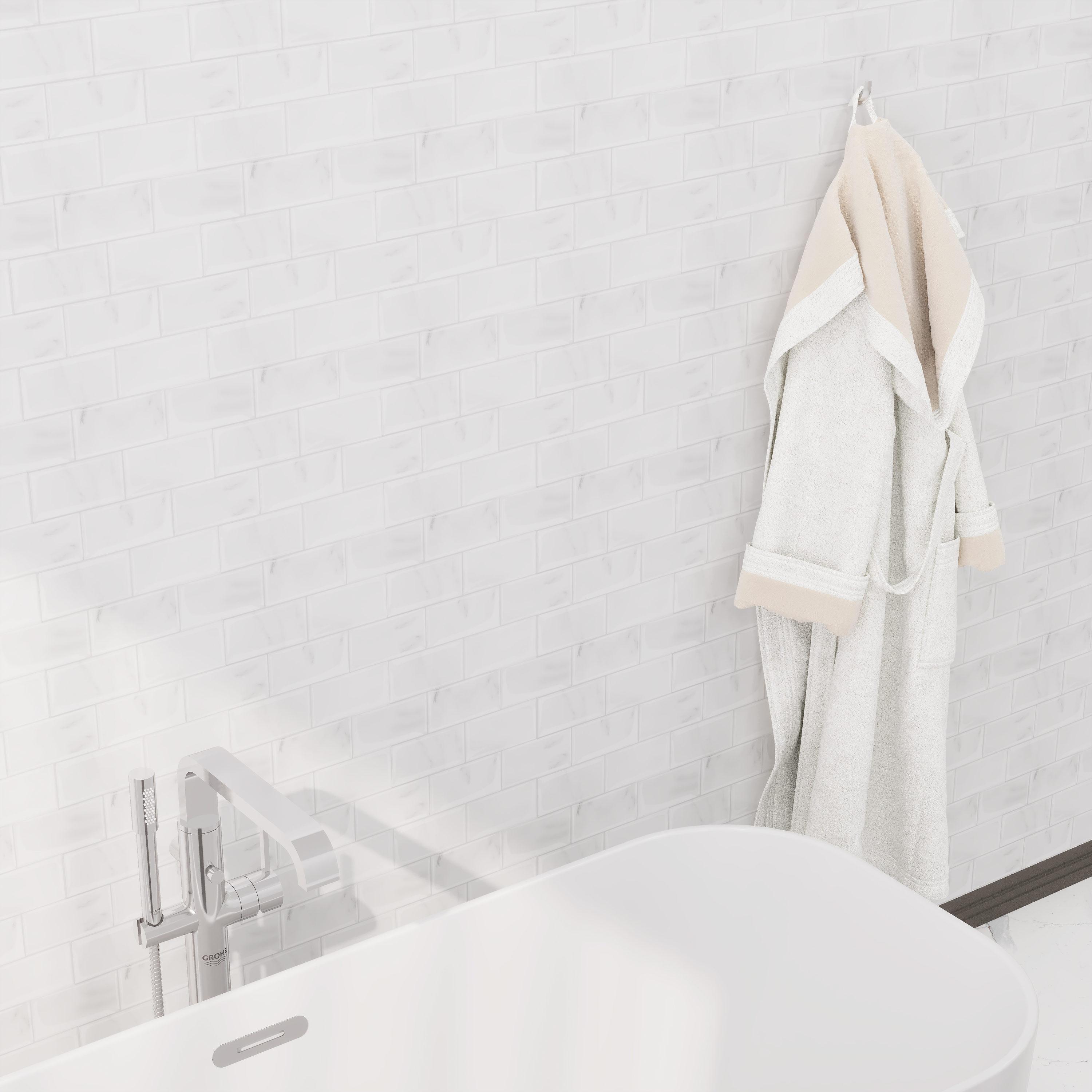 Avant Decor 3'' W x 5'' L Polyvinyl Chloride (PVC) Peel and Stick Subway Tile