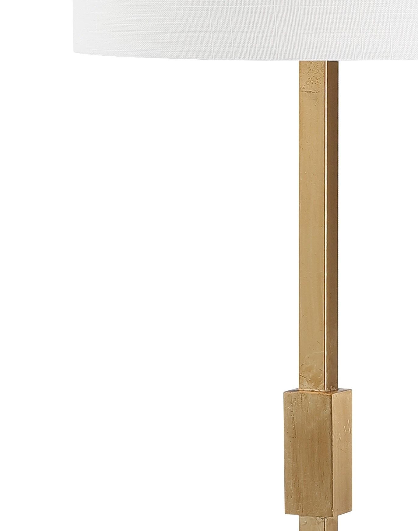 JONATHAN Y JYL3063A Windsor 61.5" Resin/Metal LED Floor Lamp, Contemporary, Modern, Transitional, Office, Living Room, Family Room, Dining Room, Bedroom, Hallway, Foyer, Gold Leaf