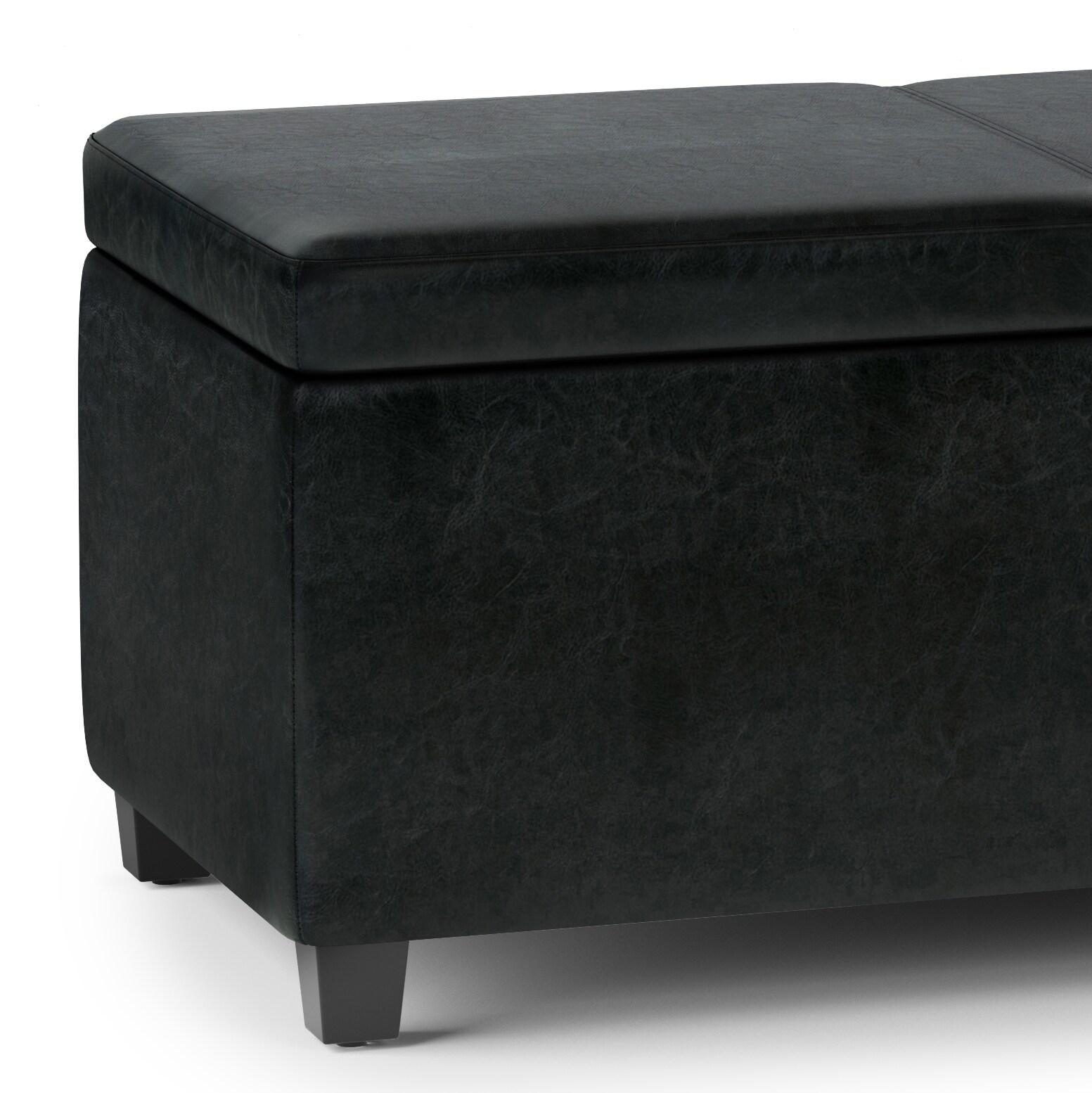 Simpli Home Avalon Extra Large Storage Ottoman Bench,Assembled