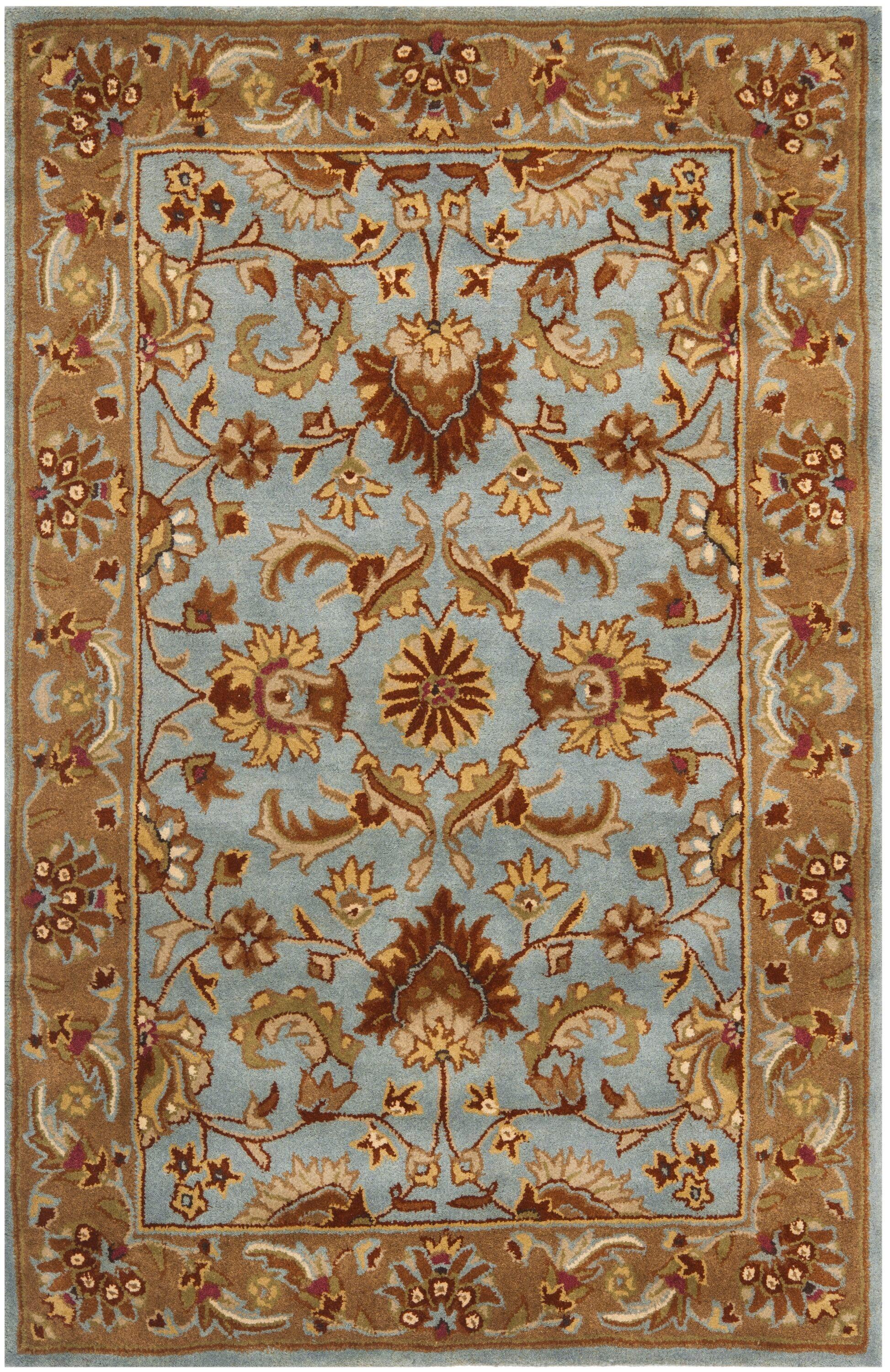 Heritage HG822 Hand Tufted Area Rug - Blue/Beige - 4'x6' - Safavieh.