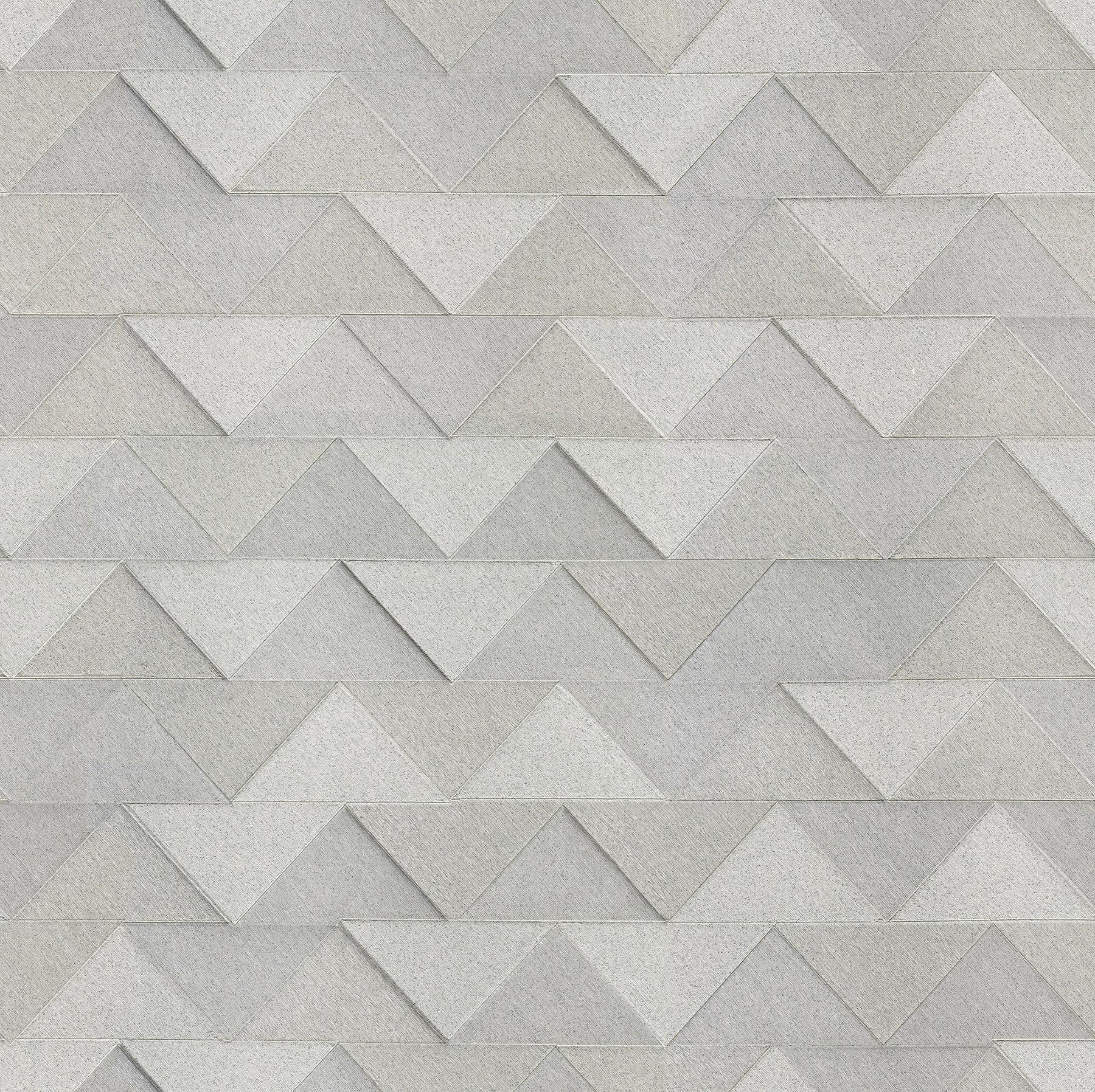 Fine Decor Matrix Grey Triangle Wallpaper, 20.5-in by 33-ft, 56.38 sq. ft.