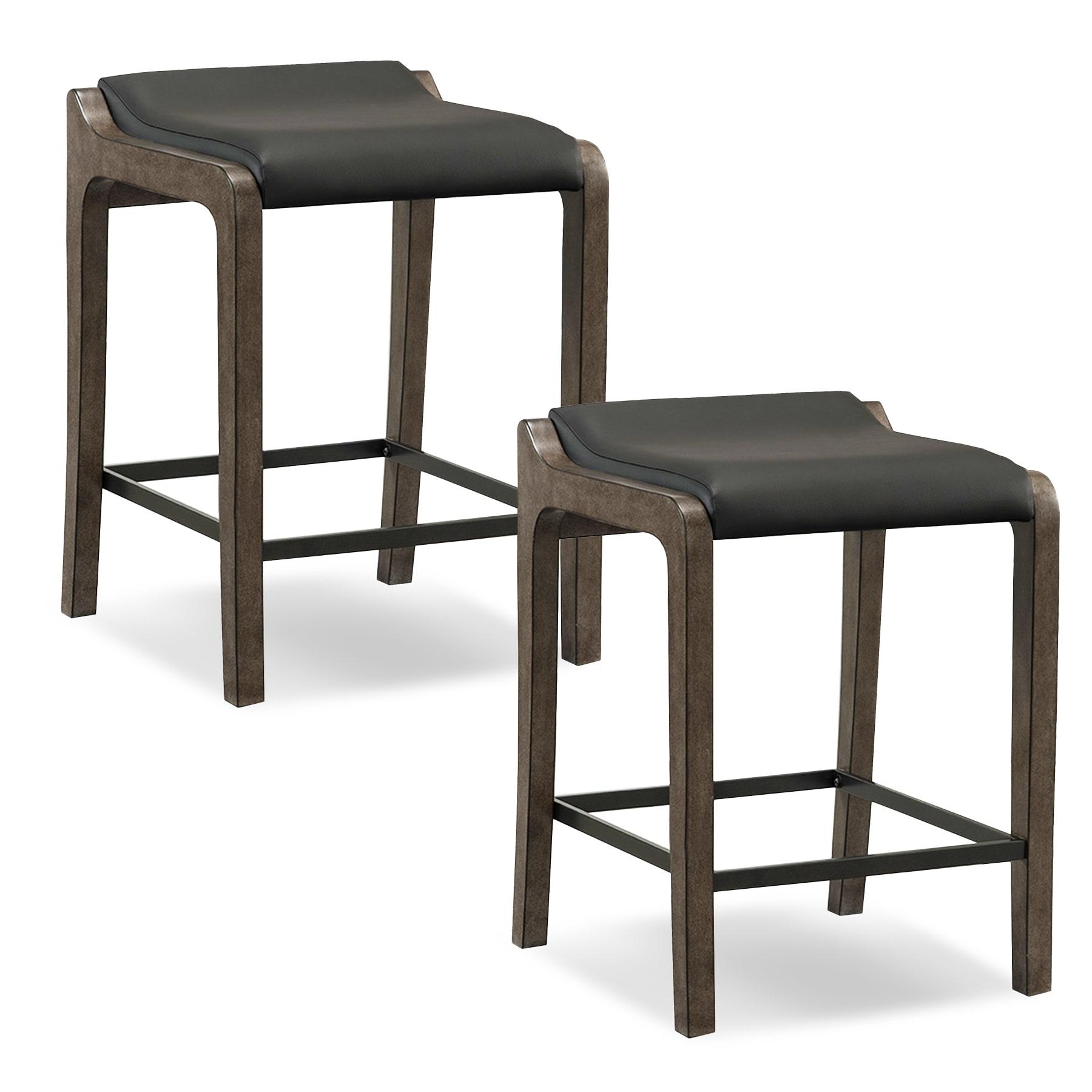 Coons Upholstered Counter Stool with Solid Wood Frame (Set of 2)