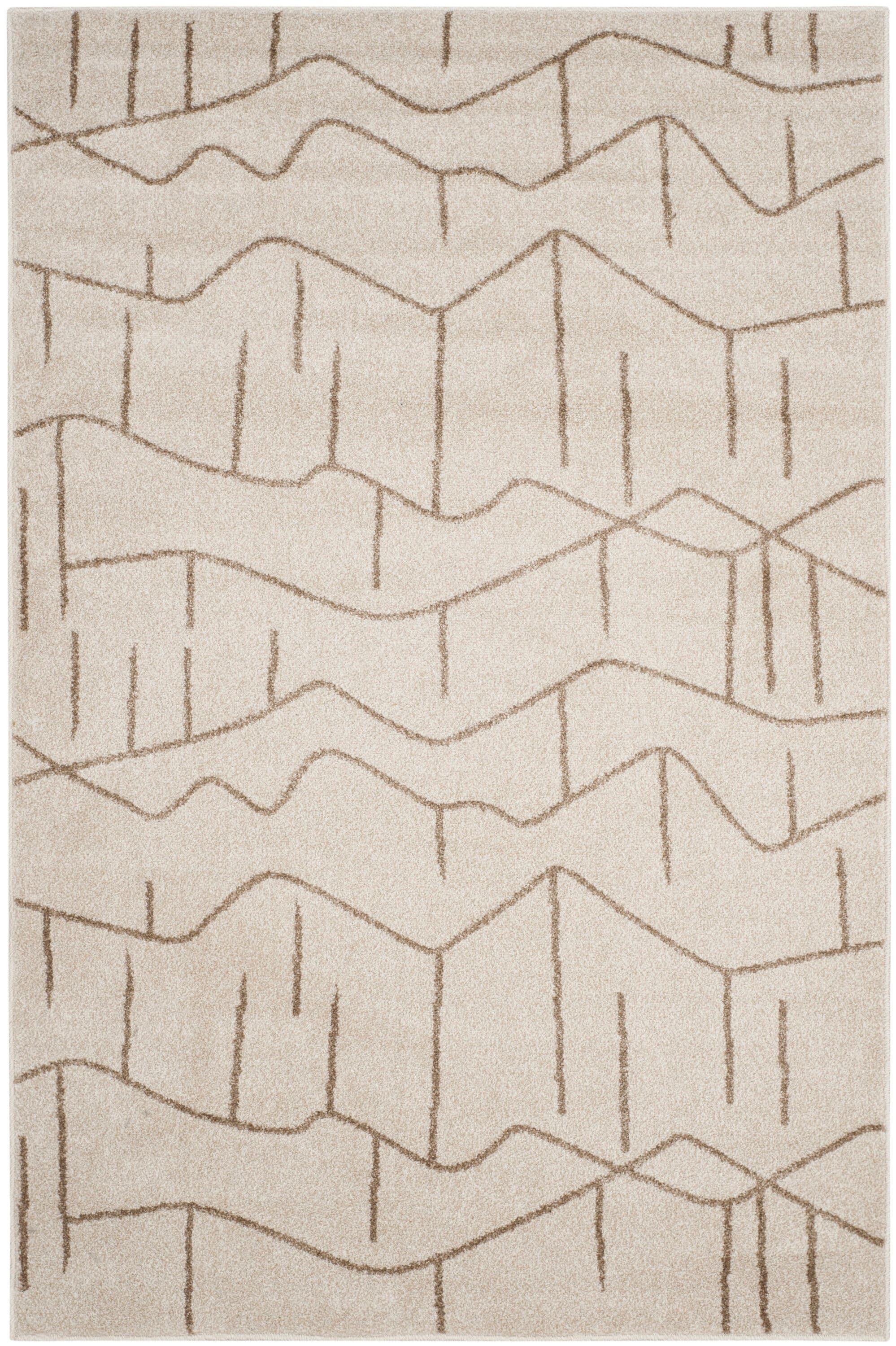 Amherst AMT429 Power Loomed Area Rug - Ivory/Grey - 4'x6' - Safavieh.