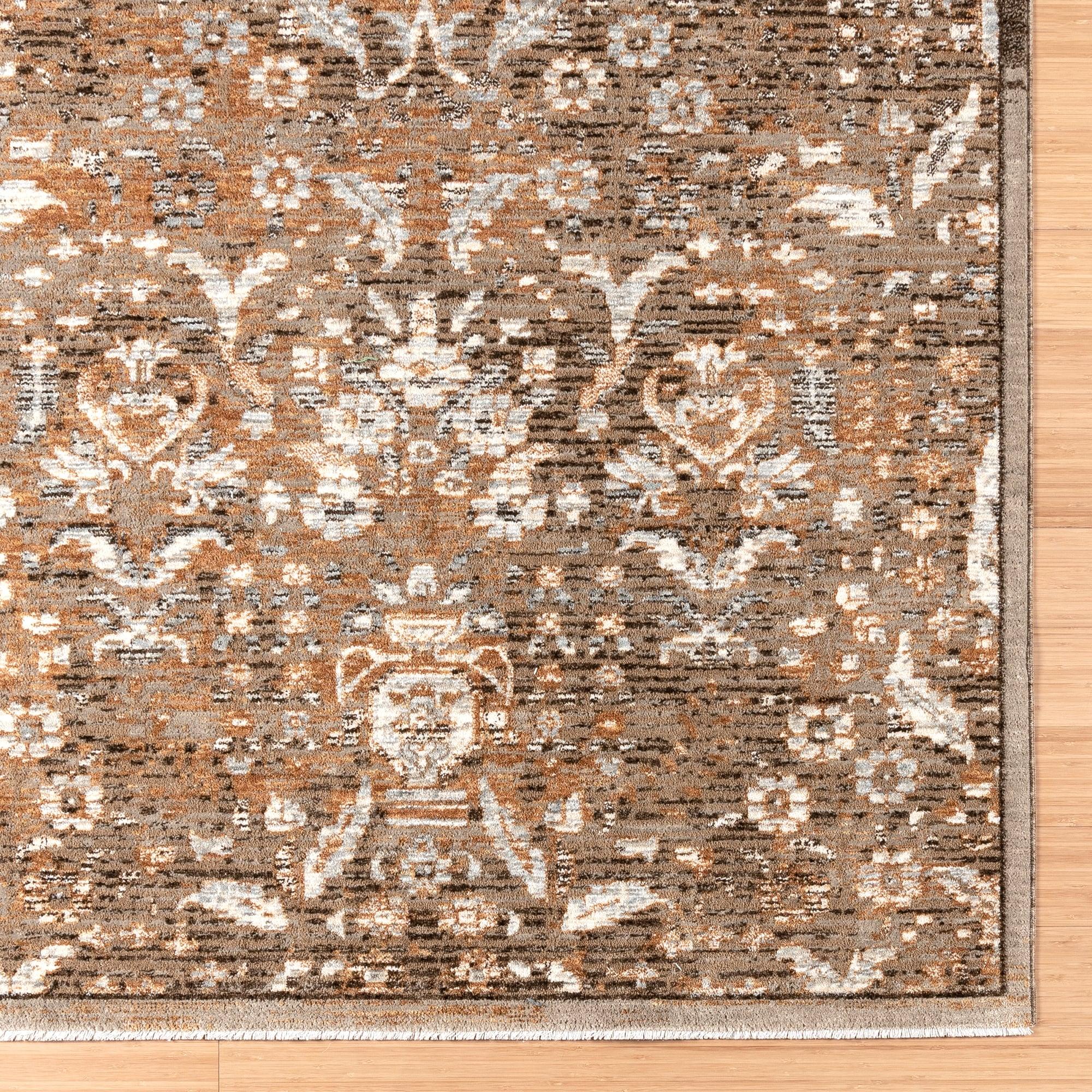 Damita Gavi Traditional Moroccan Brown/Tan/Beige/Ivory Polypropylene Area Rug