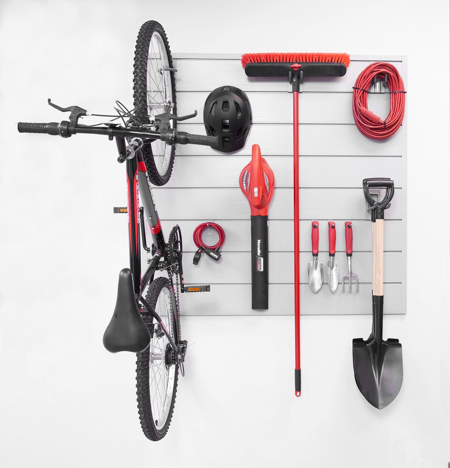 CrownWall PVC Slat Wall Panels Garage Wall and Home Organizer Storage System  | 4ft by 4ft (Set of 8)