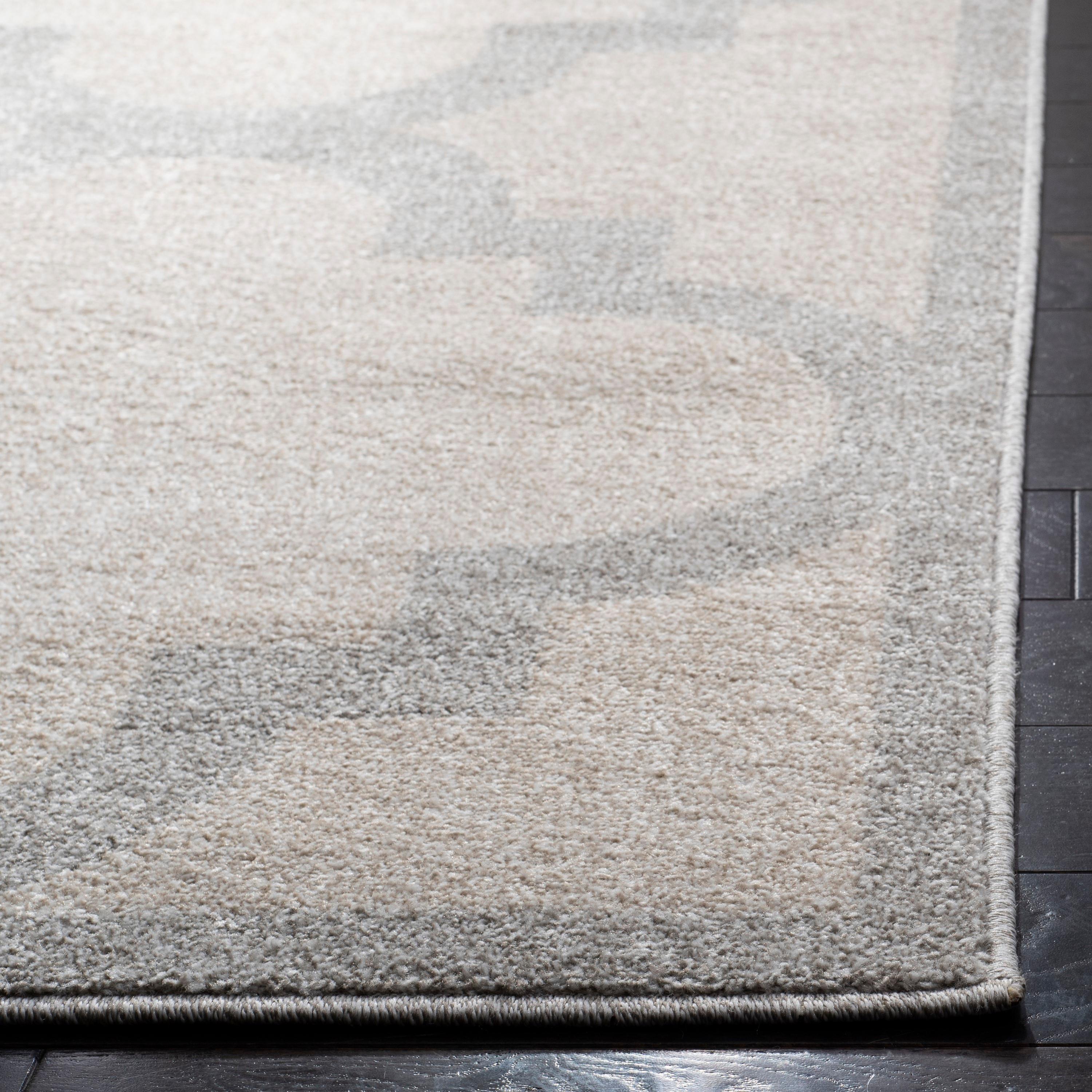 Amherst AMT423 Power Loomed Indoor Area Rug - Beige/Light Grey - 5'x5' - Safavieh