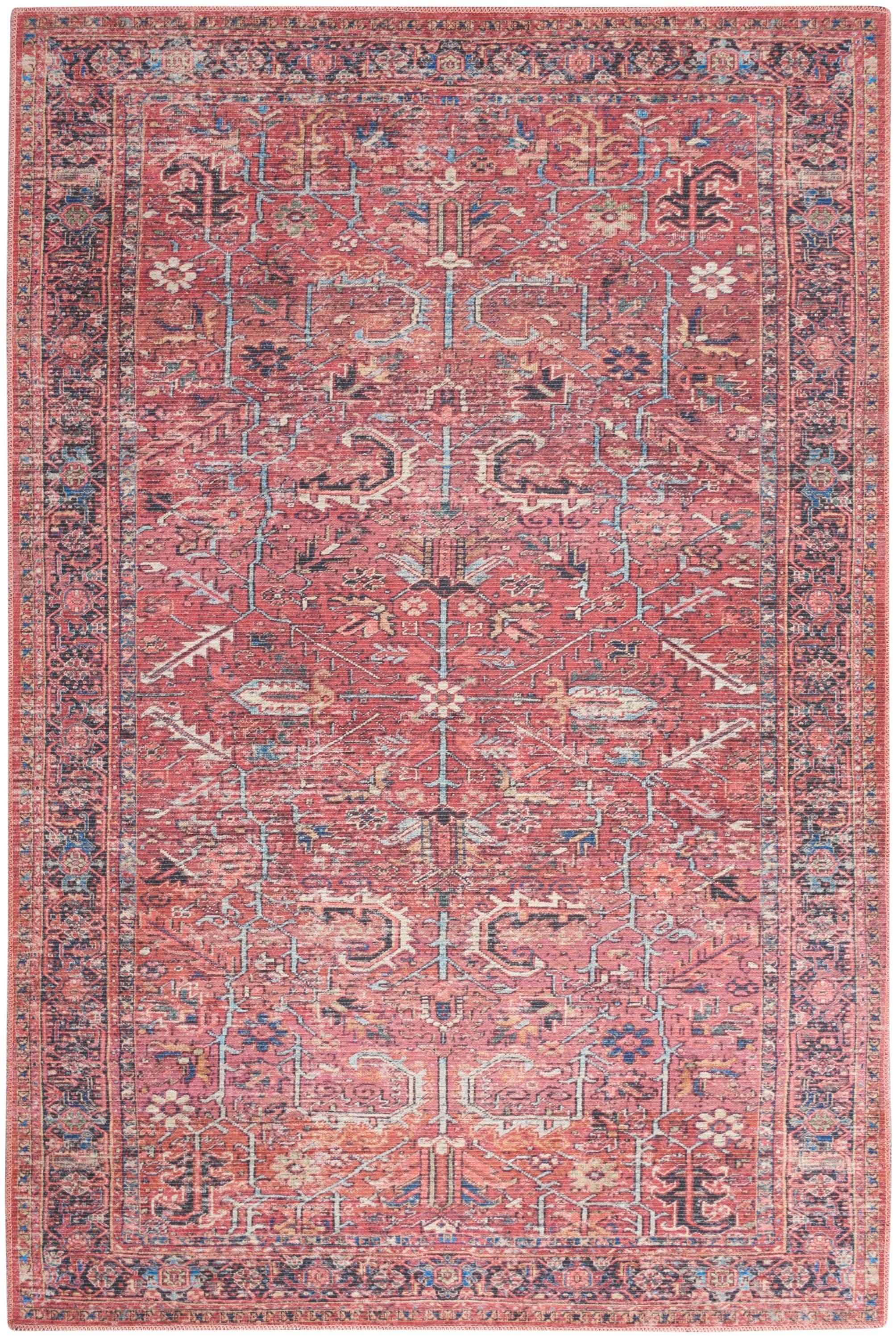 Machine Washable Oriental Red Area Rug