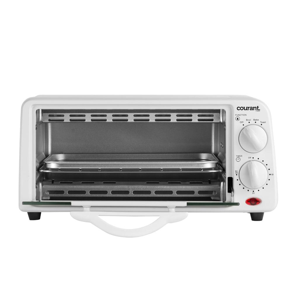 Courant Compact 2-Slice Oven with Toast, Broil & Bake Functions, 650 Watts