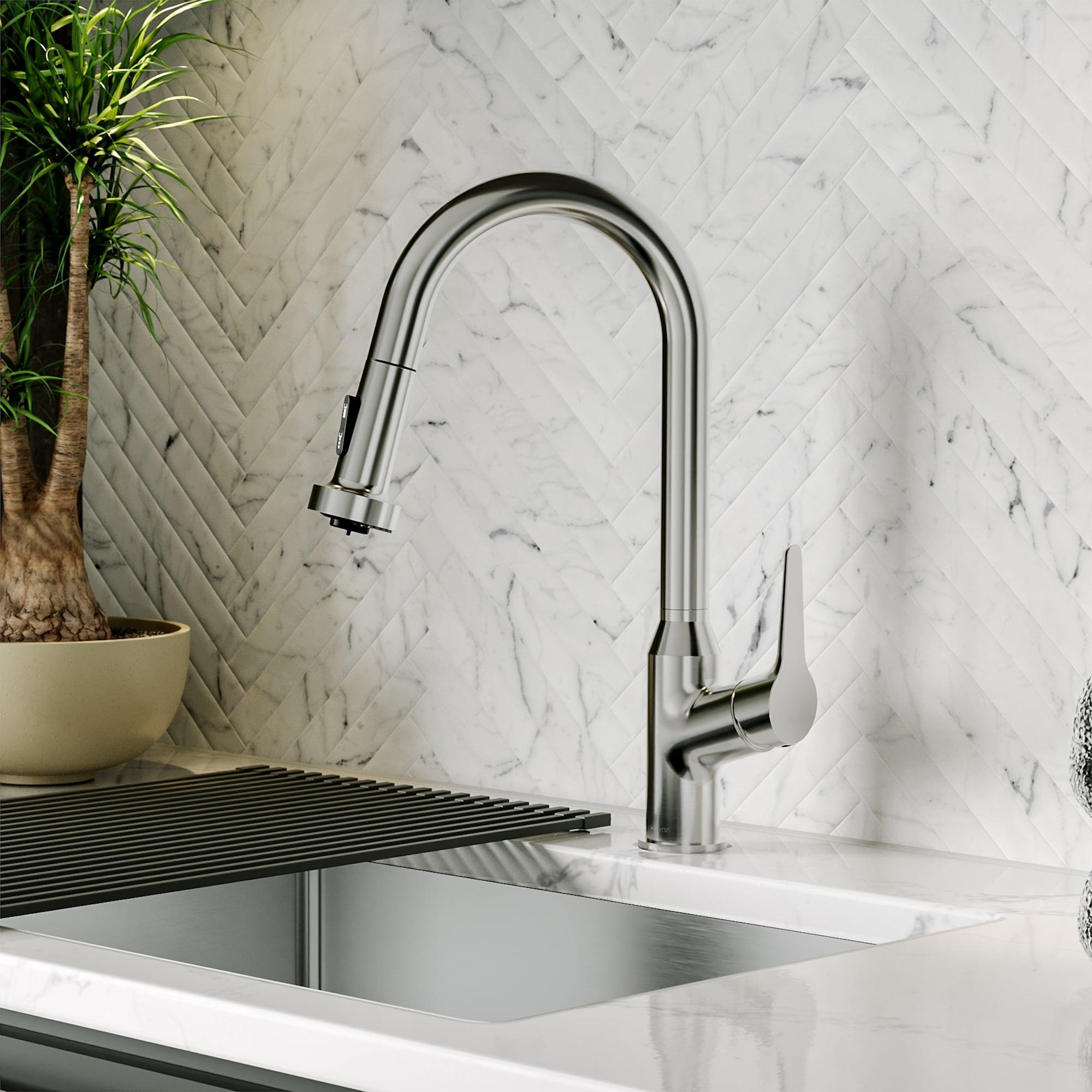 Karran Karran Scottsdale Single Handle Pull Down Sprayer Kitchen Faucet KKF250SS