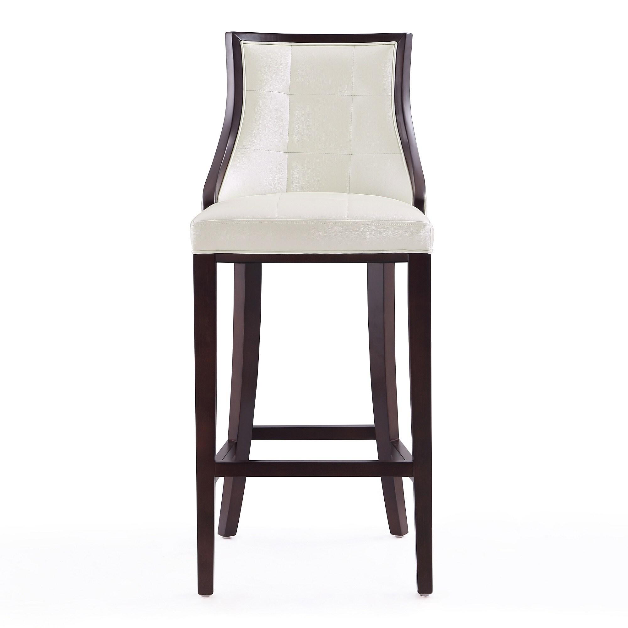 Set of 3 Fifth Avenue 31.5" Beech Wood Barstools with Footrest - Manhattan Comfort