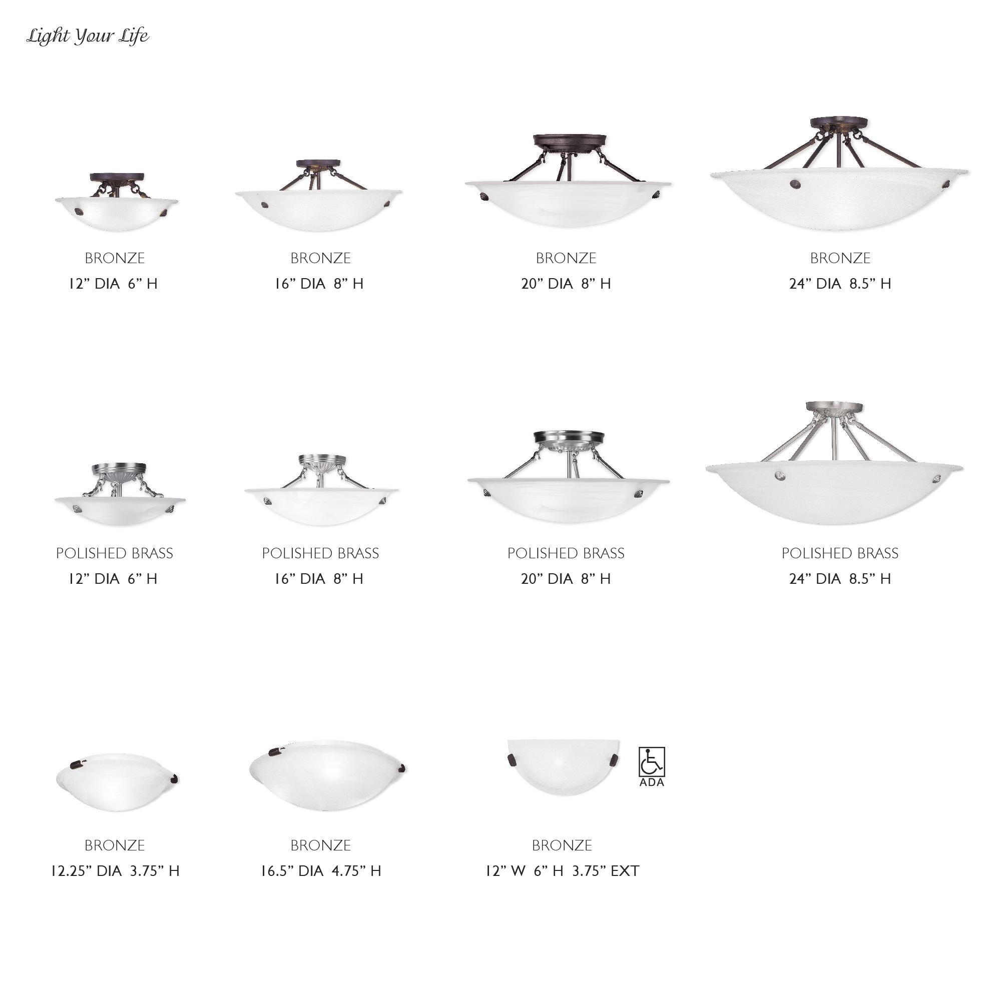 Livex Lighting Oasis 2 - Light Flush Mount in  Bronze